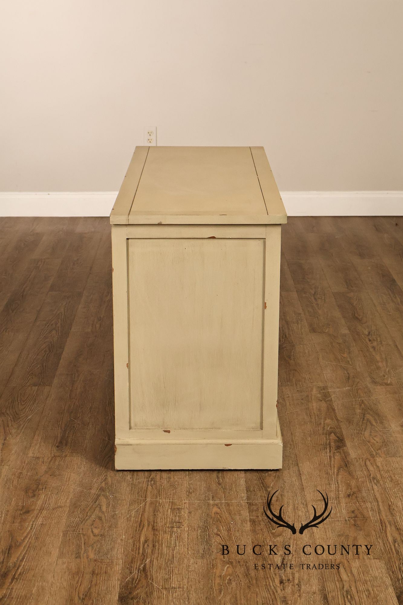 Pier 1 Imports Painted Farmhouse Style Two Tone Media Console