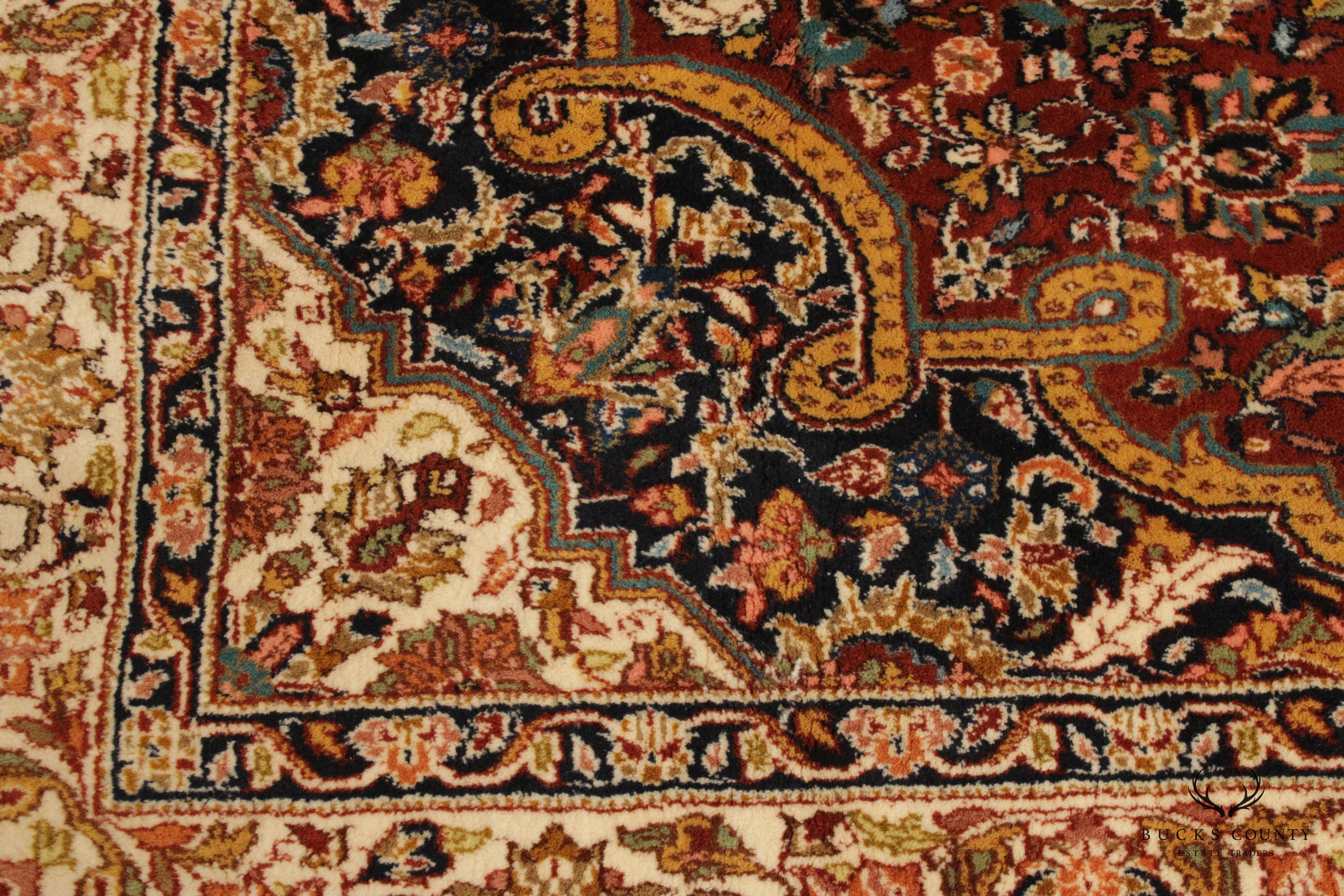 Persian Isfahan Wool Area Rug, 9' x 6'