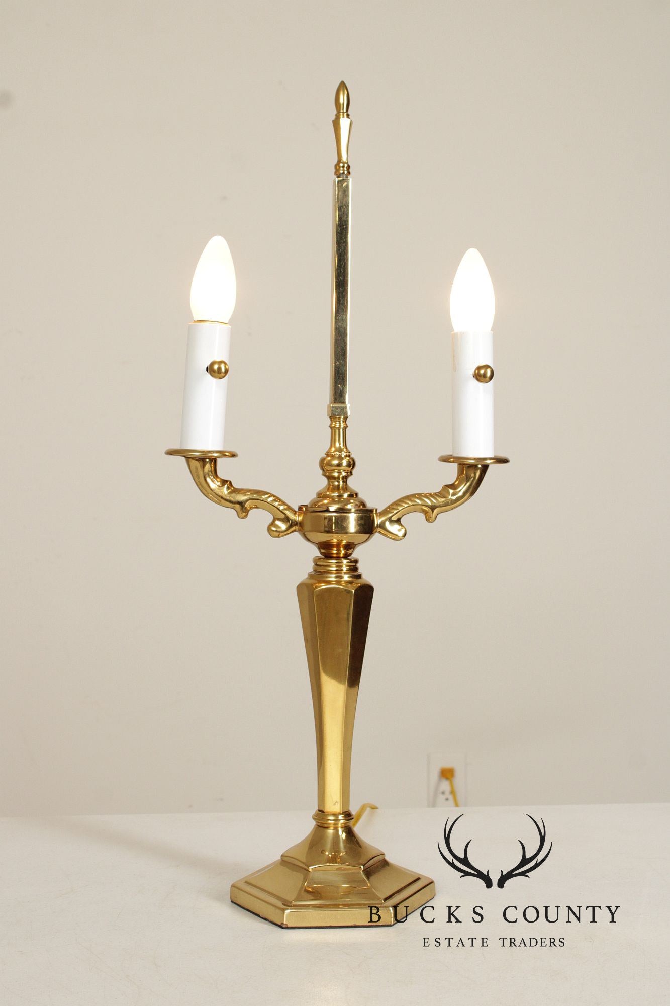 Traditional Brass Bouillotte Desk Lamp