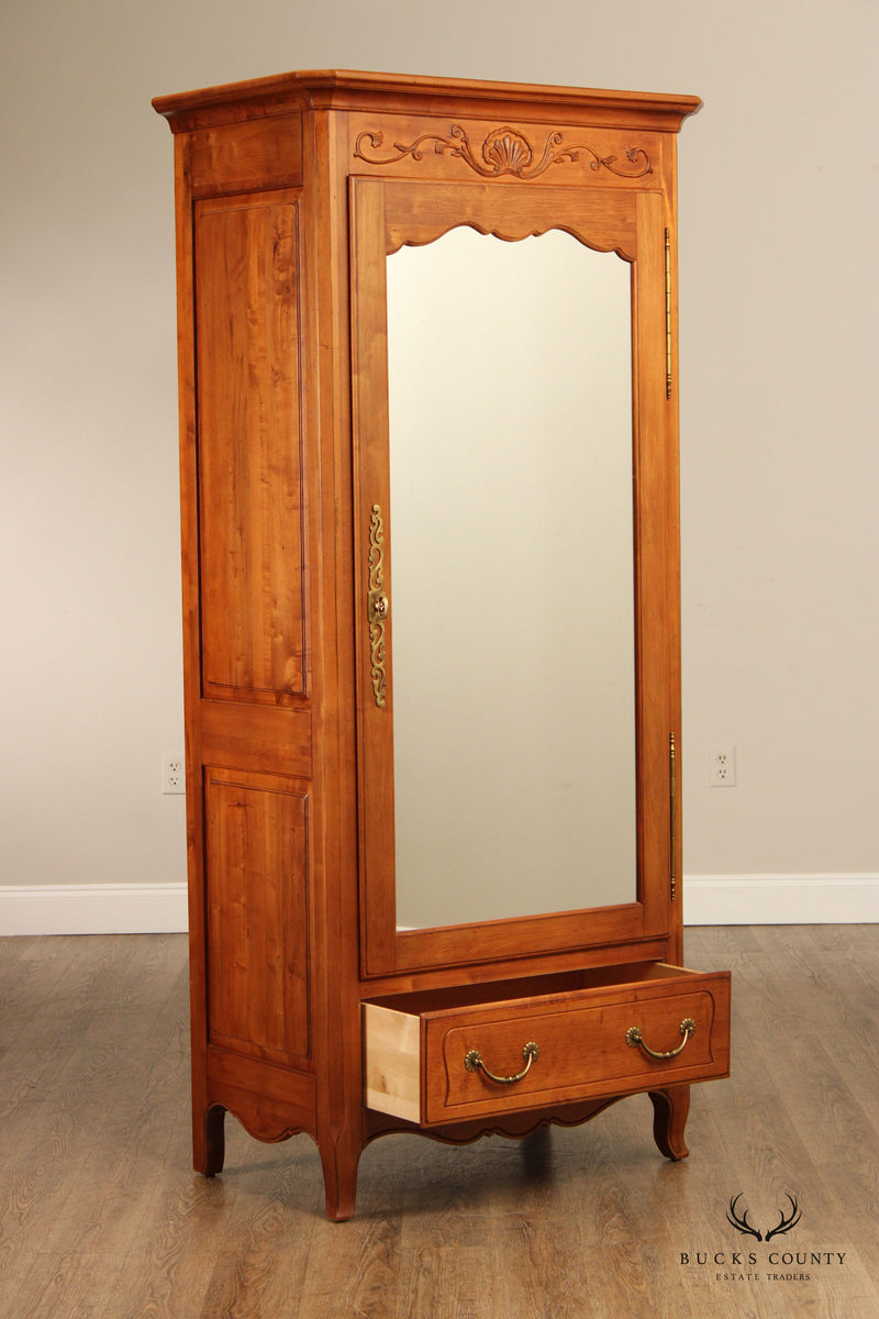 Ethan Allen 'Legacy' French Country Style Mirrored Maple Armoire