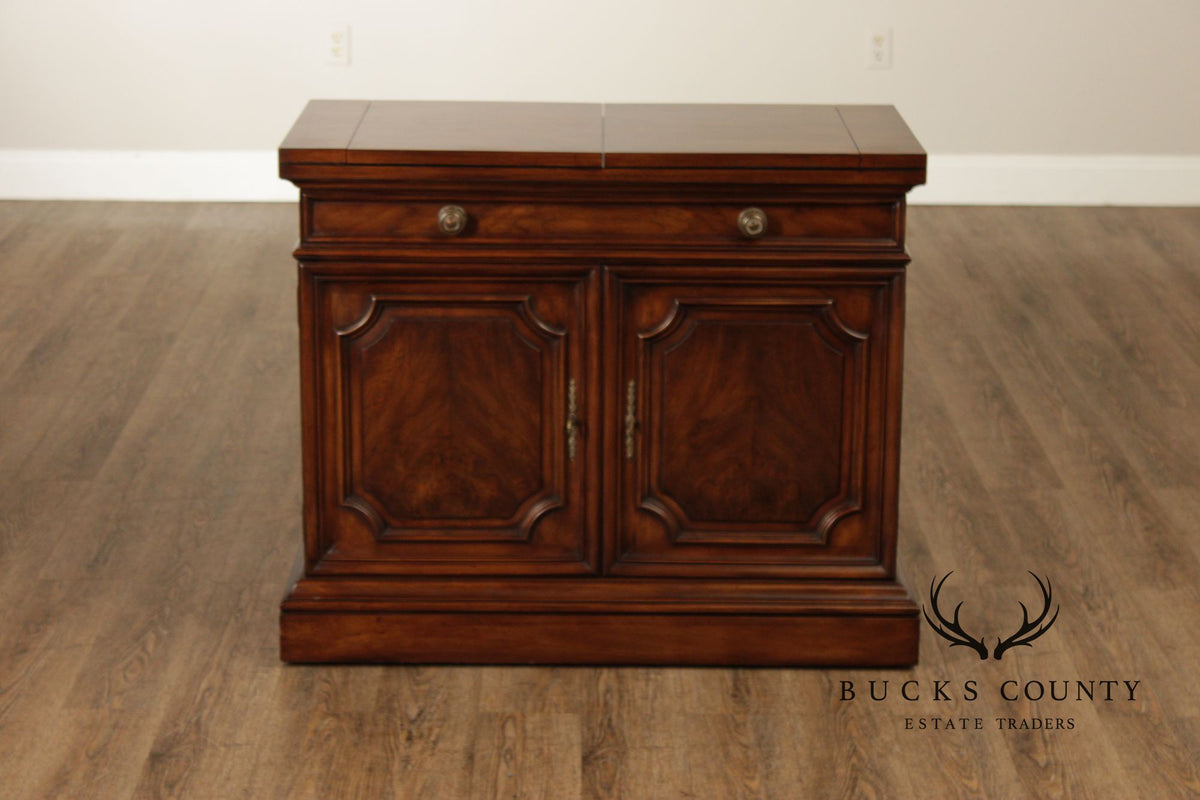 Karges Burl Walnut Flip-Top Server