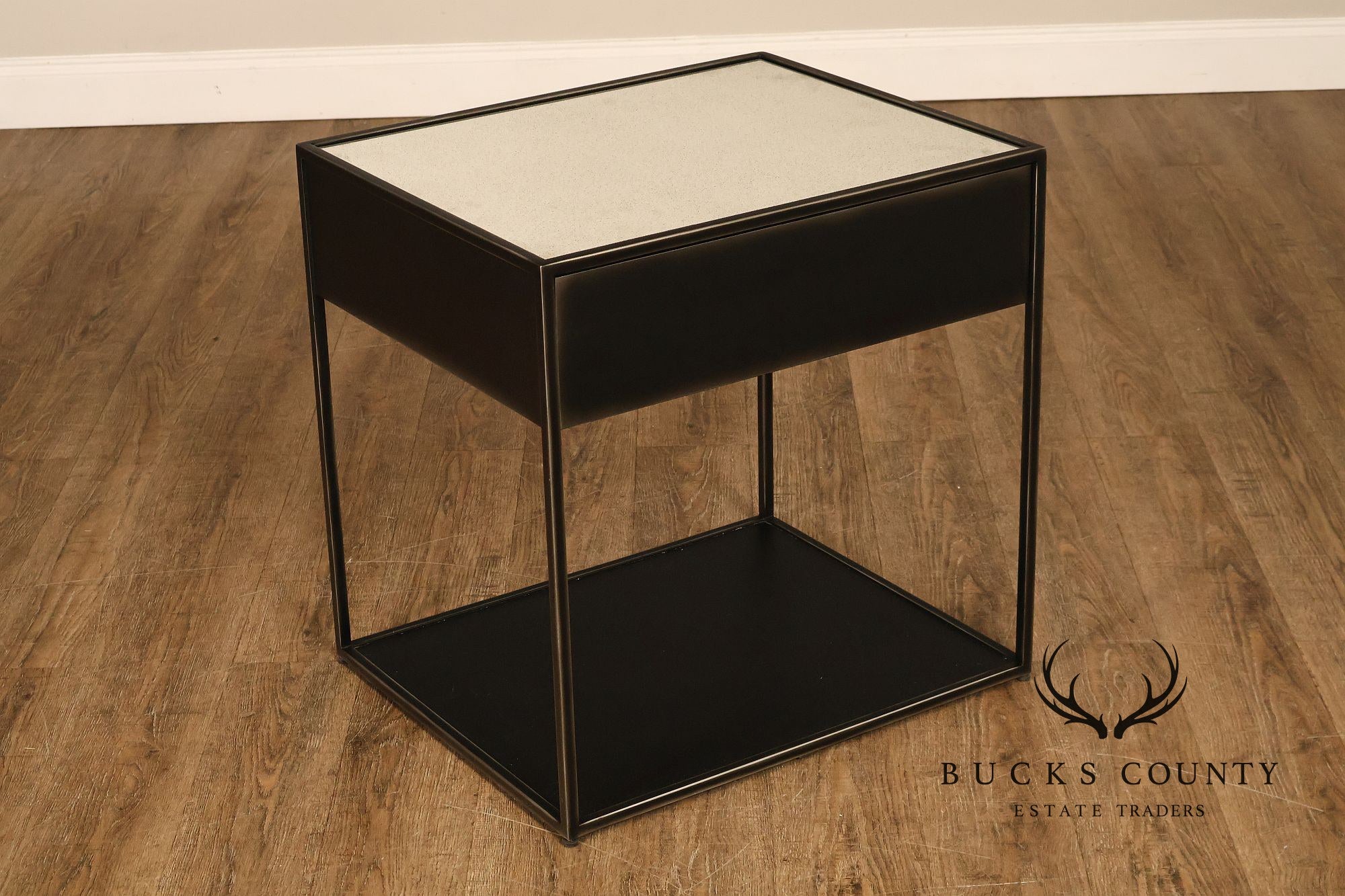 Restoration Hardware Pair Of Gramercy Mirrored End Tables