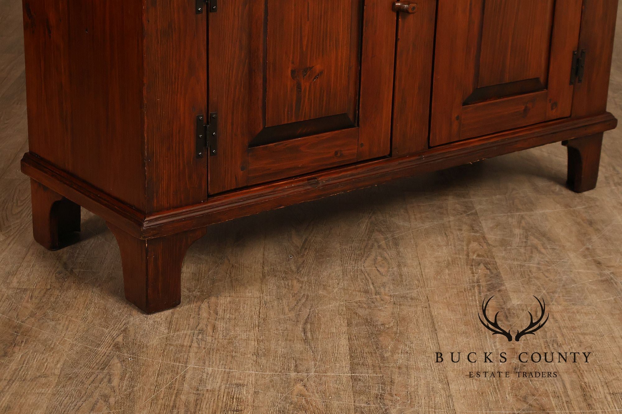 Stephen Von Hohen Pine Two Piece Stepback Cupboard