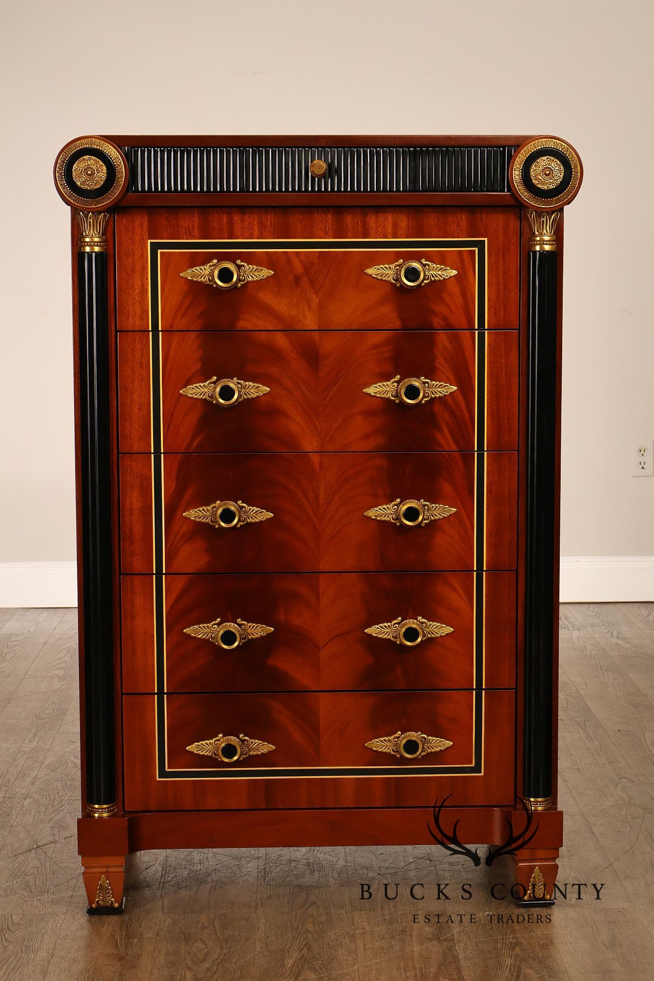 Infinity Furniture Neoclassical Style Mahogany Tall Chest