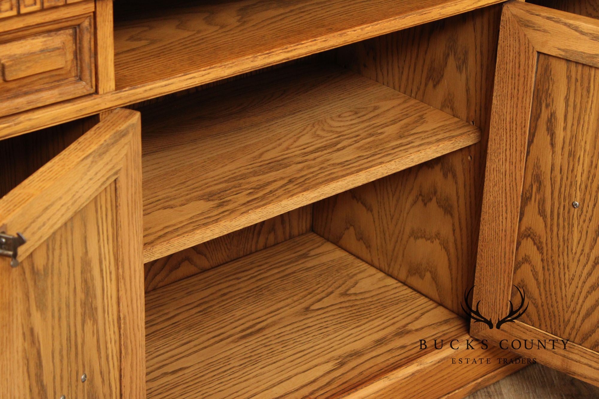 Romweber Viking Oak Bookcase Office Credenza