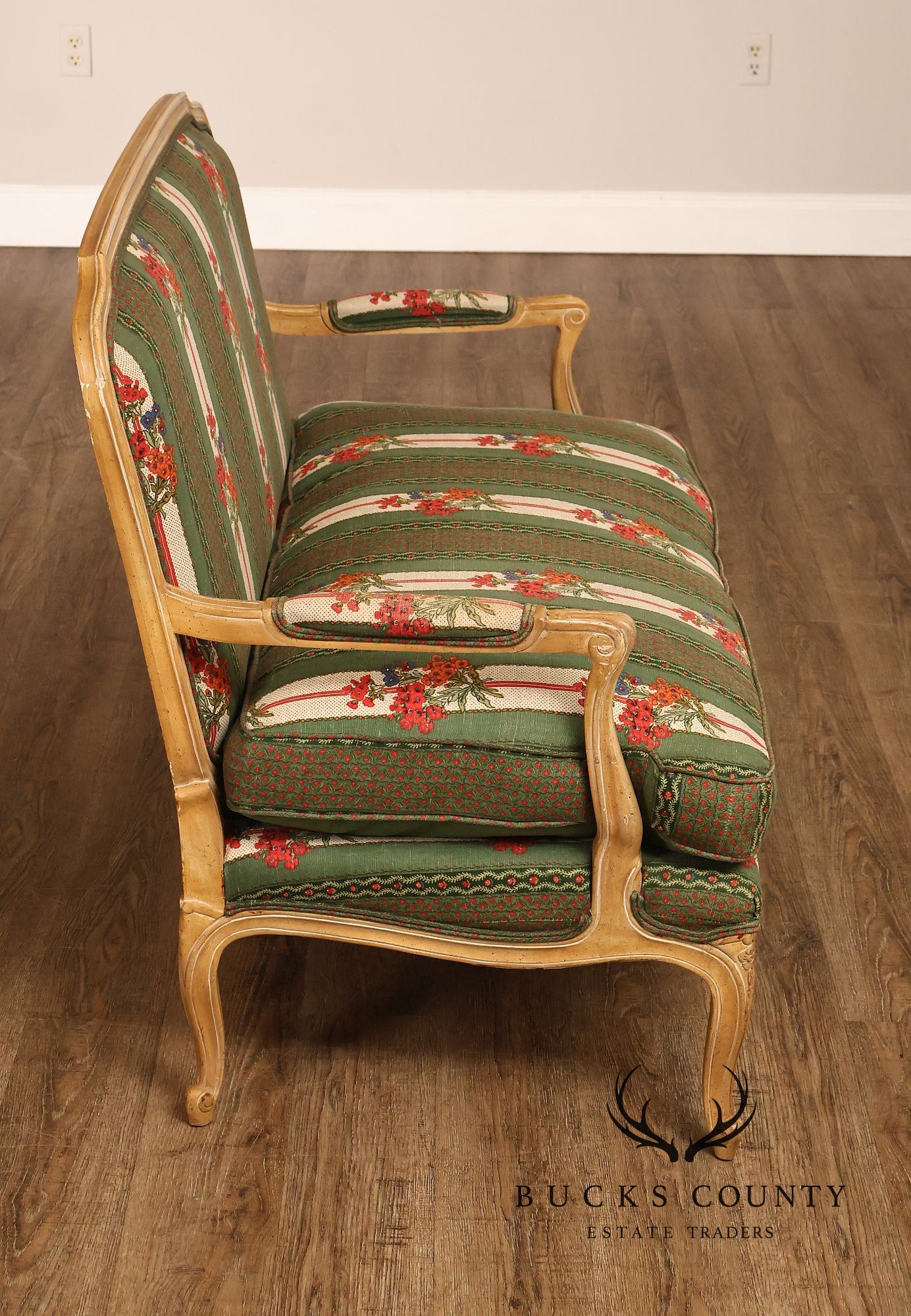 Kindel French Louis XV Style Painted Settee