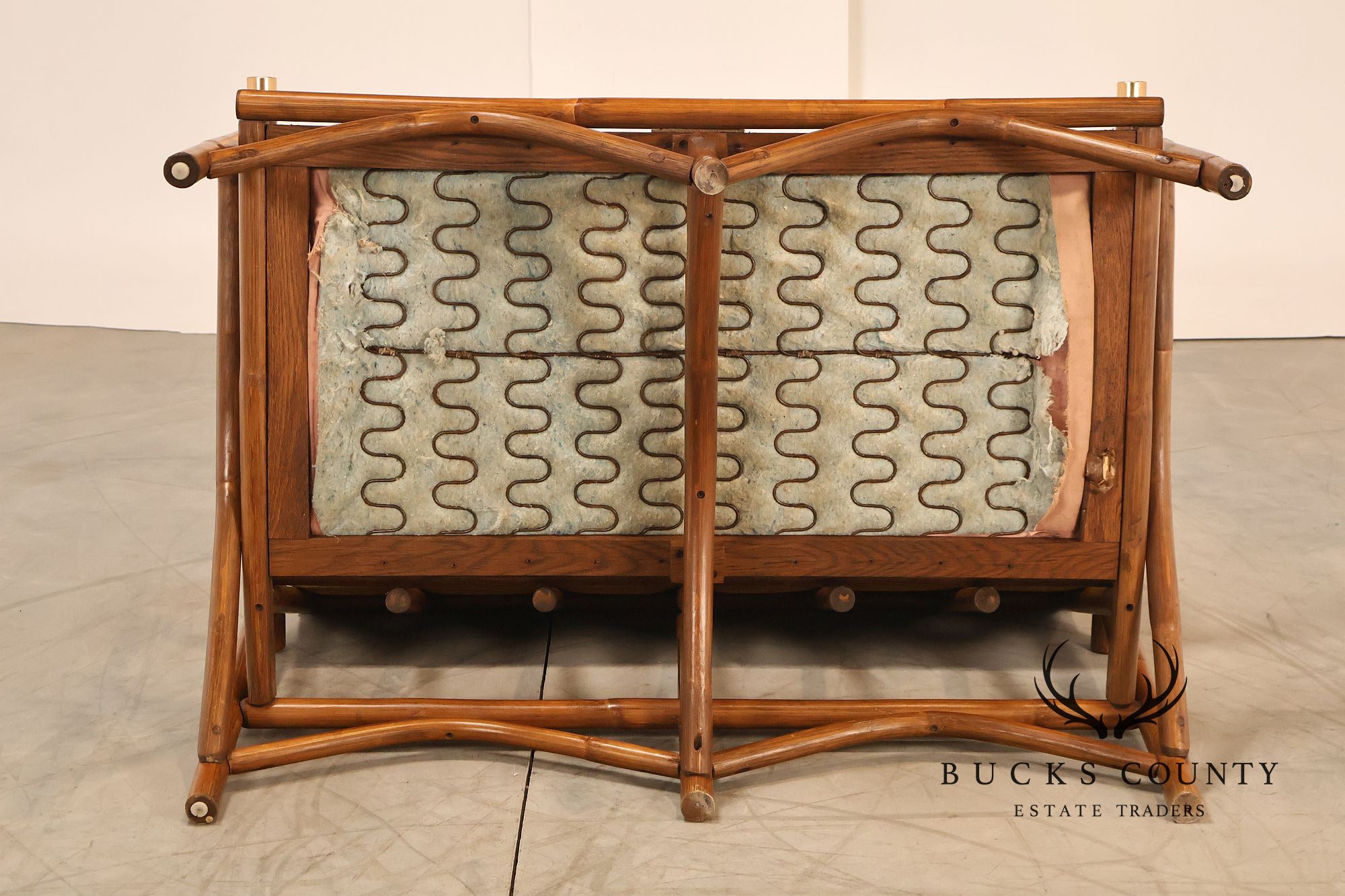 Vogue Coastal Vintage Rattan Bamboo Loveseat