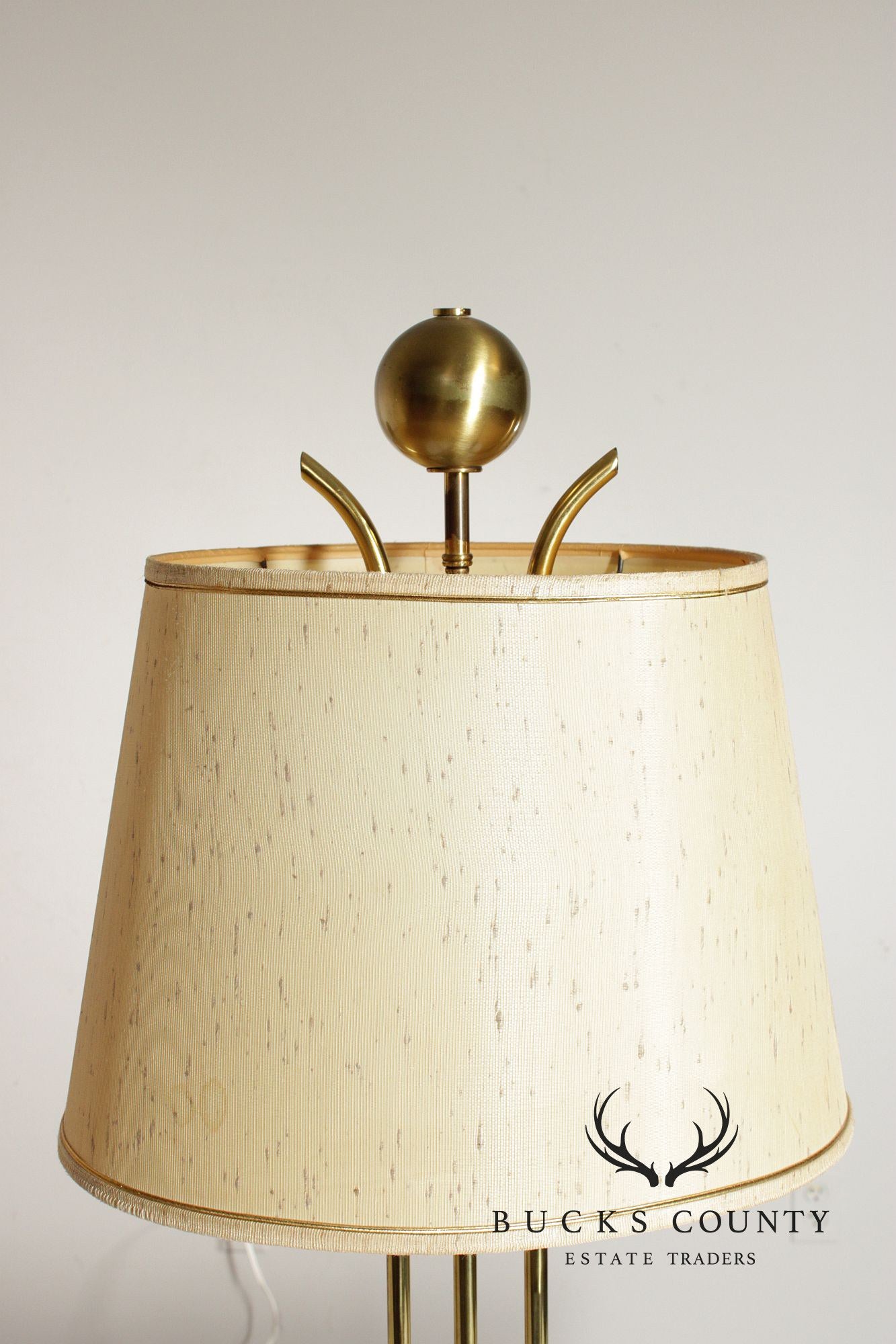 Mid Century Modern Pair of Brass Table Lamps