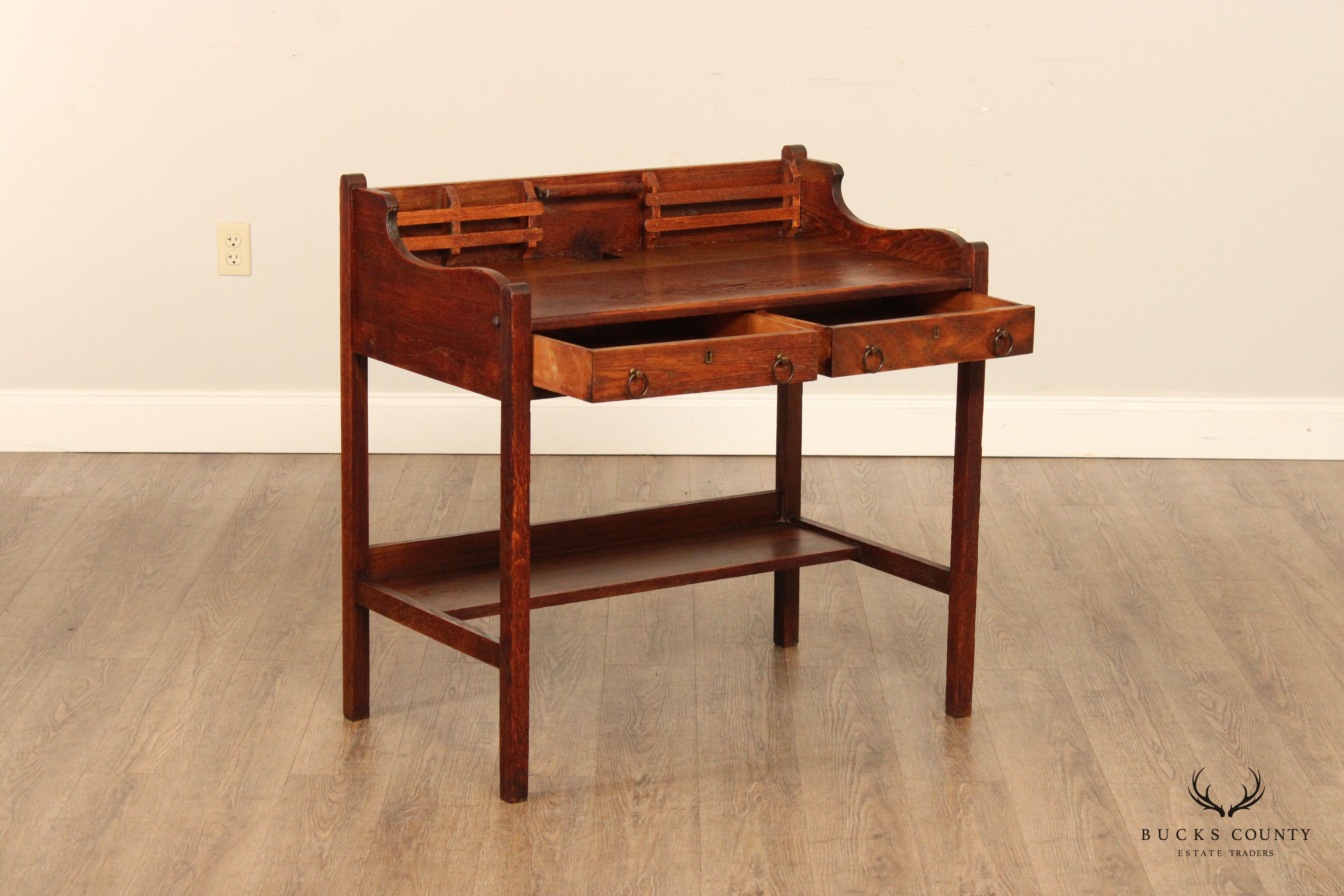 Antique Mission Oak Writing Desk