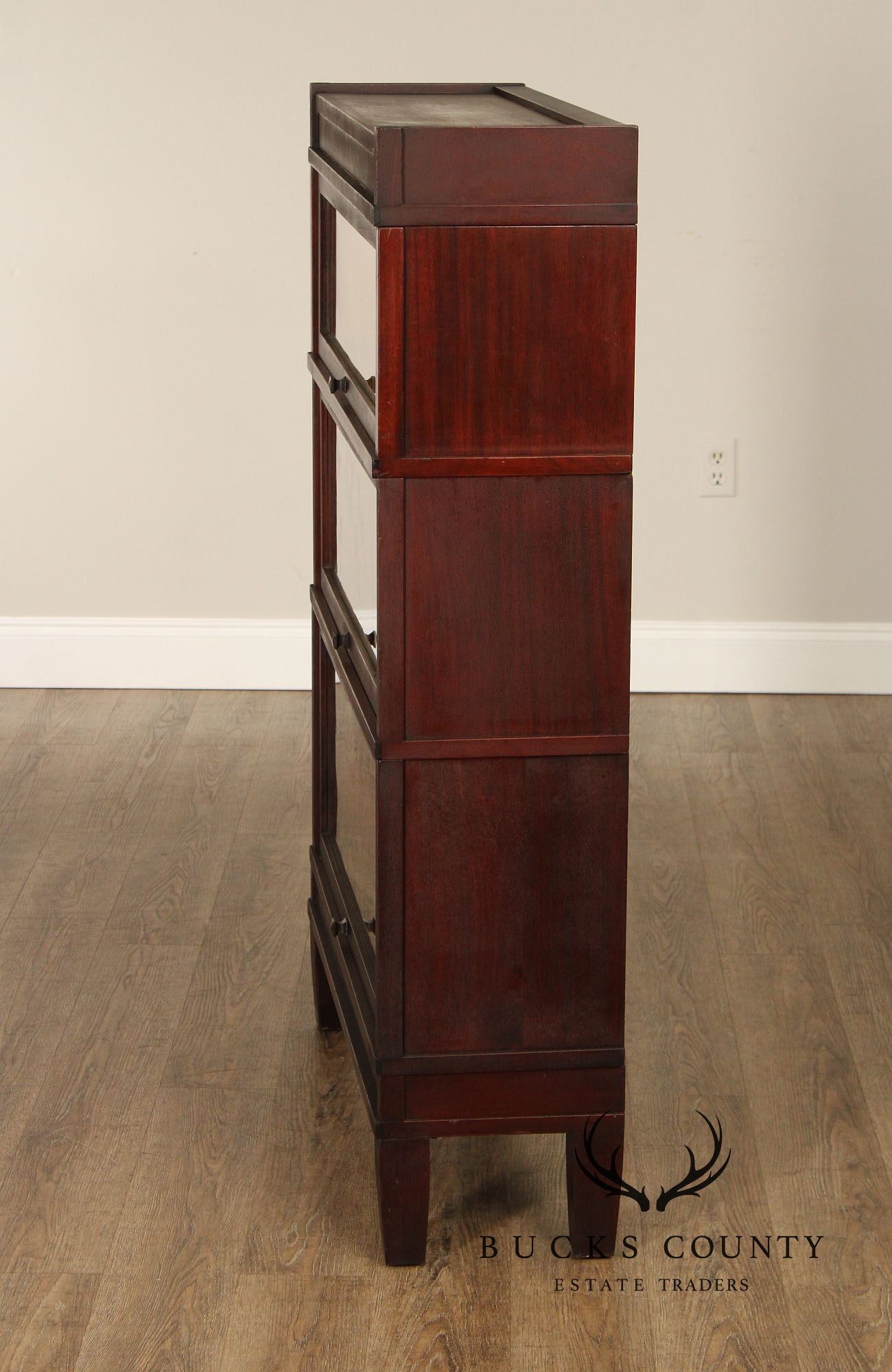 Globe Wernicke Antique Mission Style Mahogany 3 Stack Barrister Bookcase