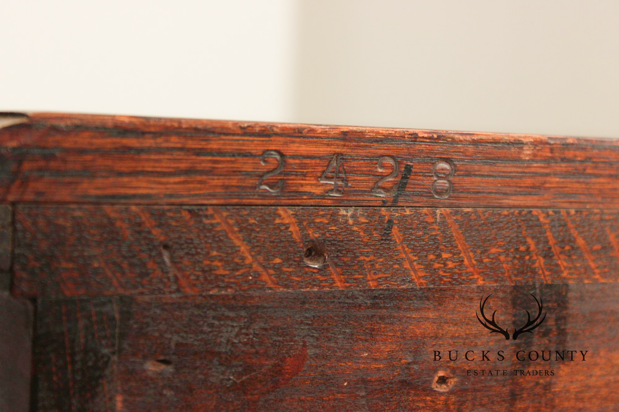 Antique Renaissance Revival Carved Oak Glass Door Bookcase