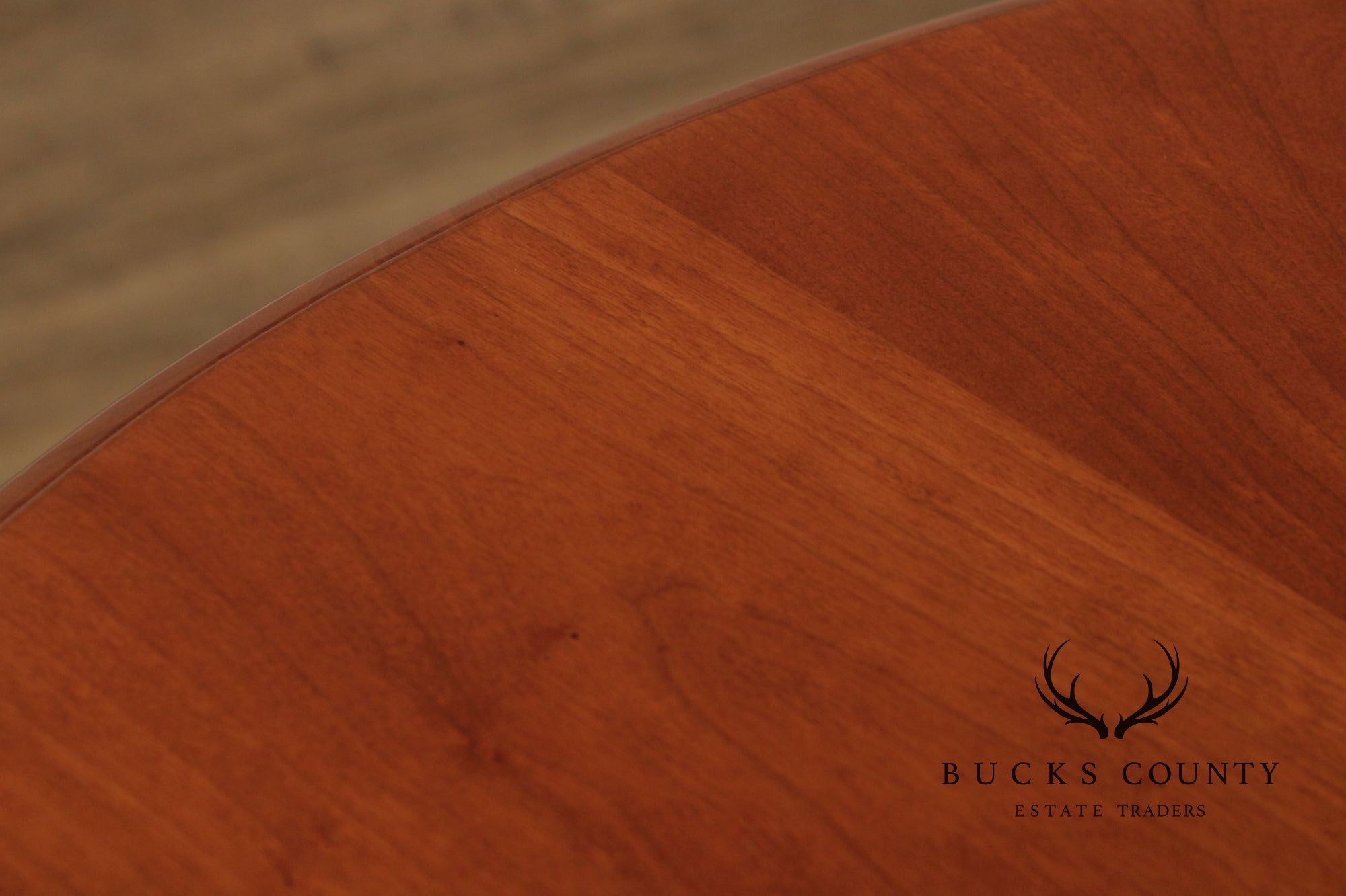 Custom Crafted Windsor Style Round Cherry and Ebonized Maple Side Table