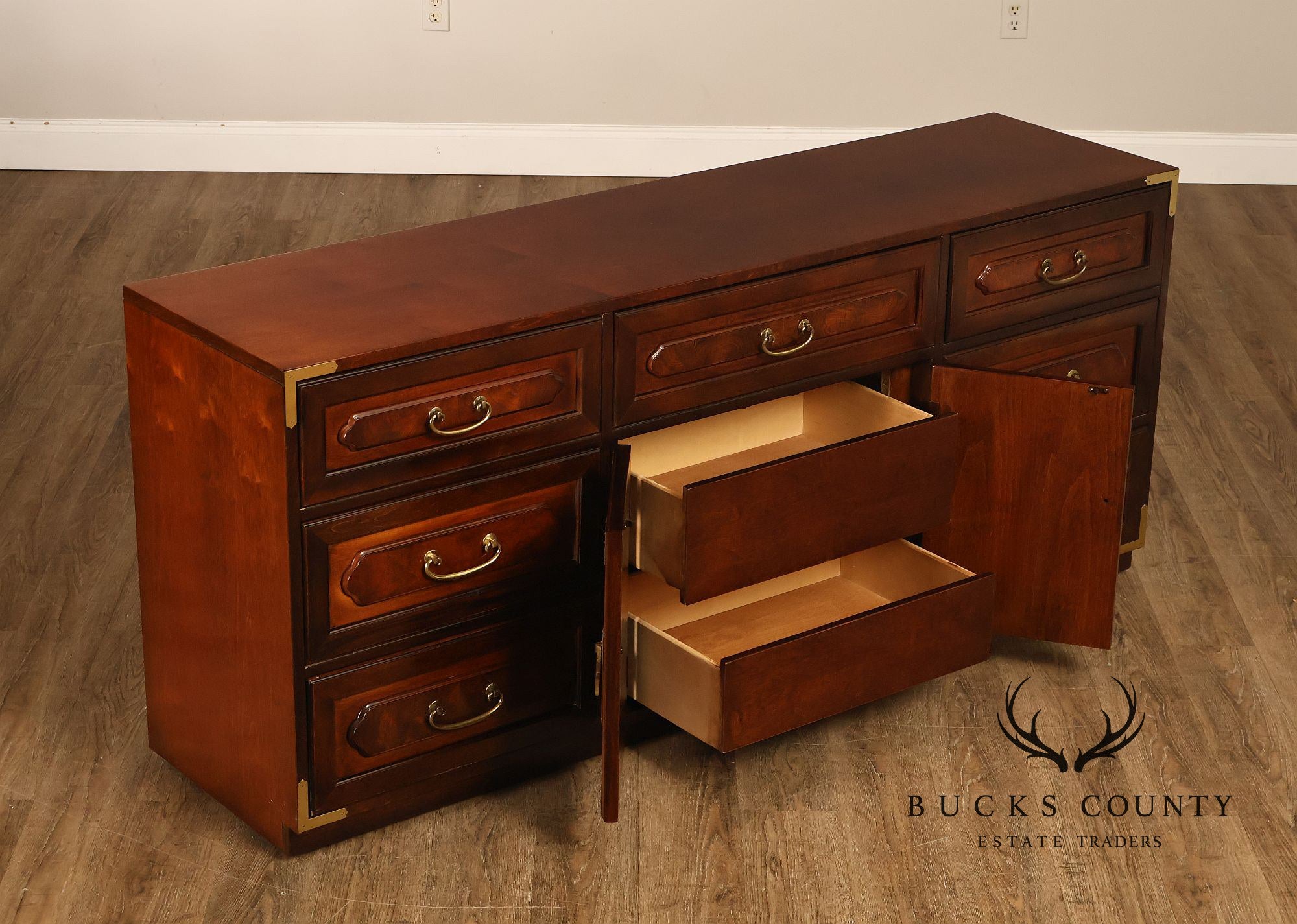 Bernhardt Vintage Campaign Style Door Chest