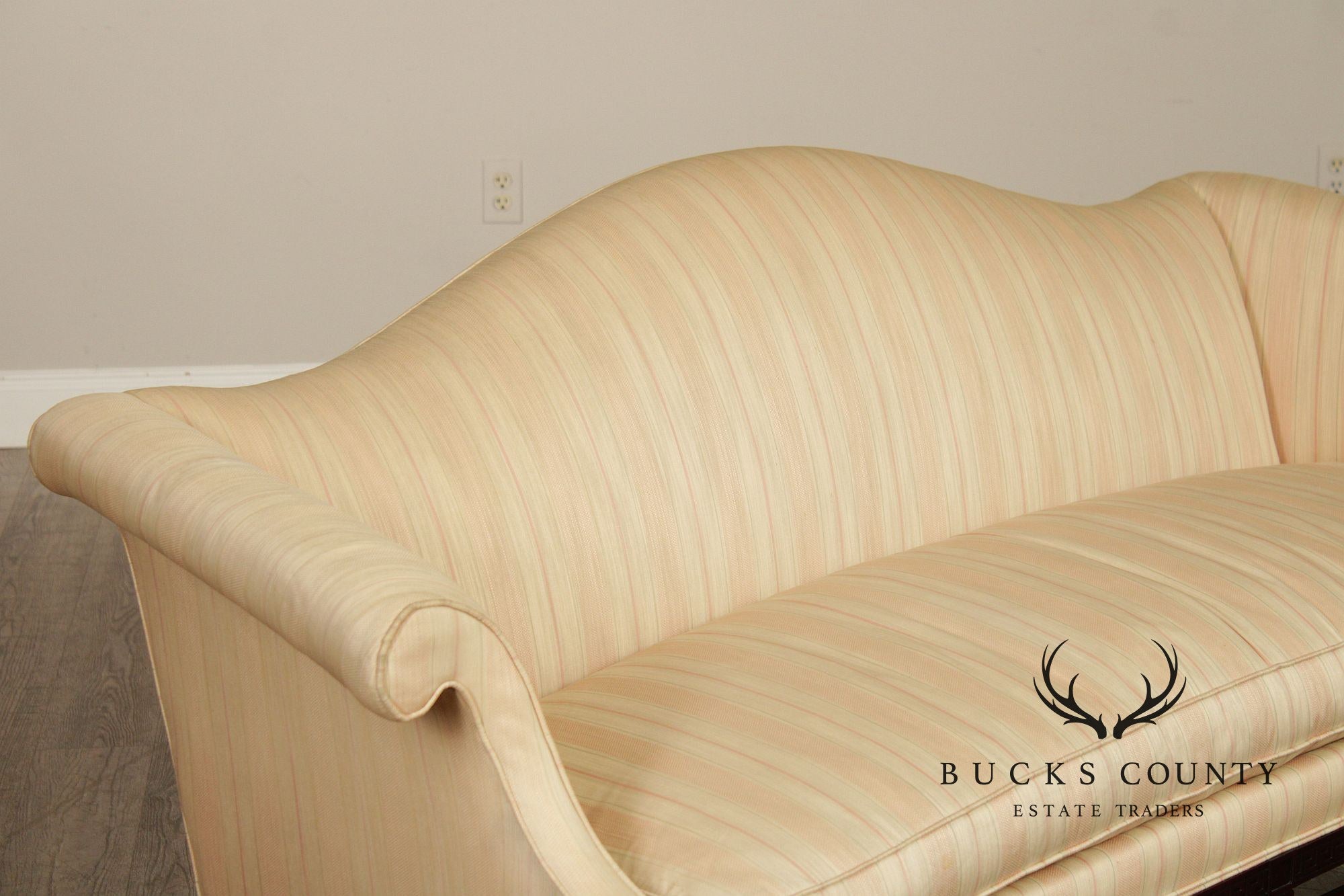Hickory Chair Chippendale Style Mahogany Camelback Sofa