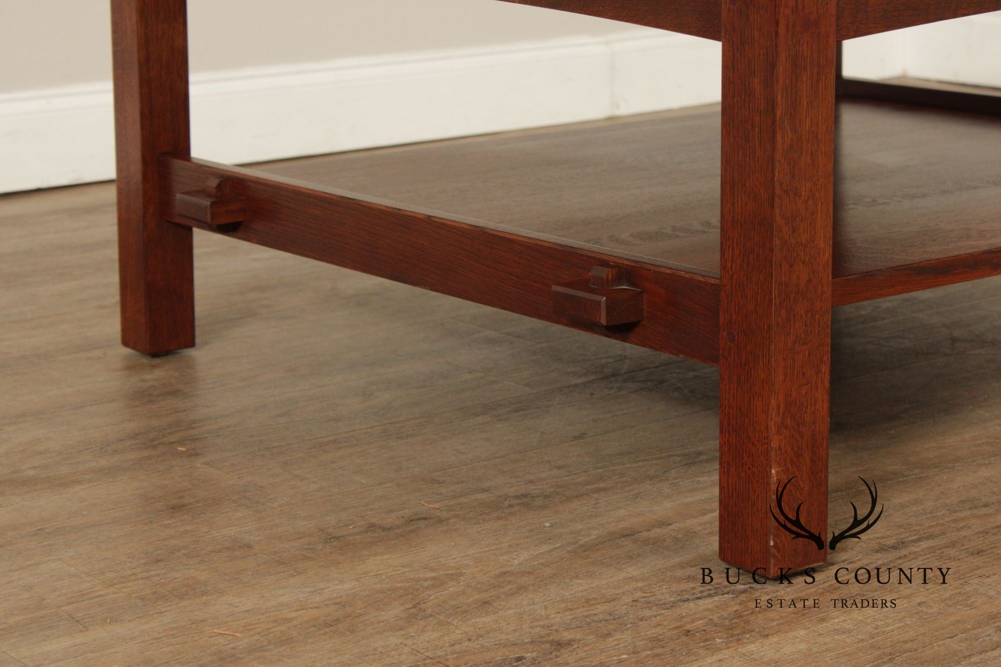 Stickley Mission Collection Oak Tile Top Cocktail Table