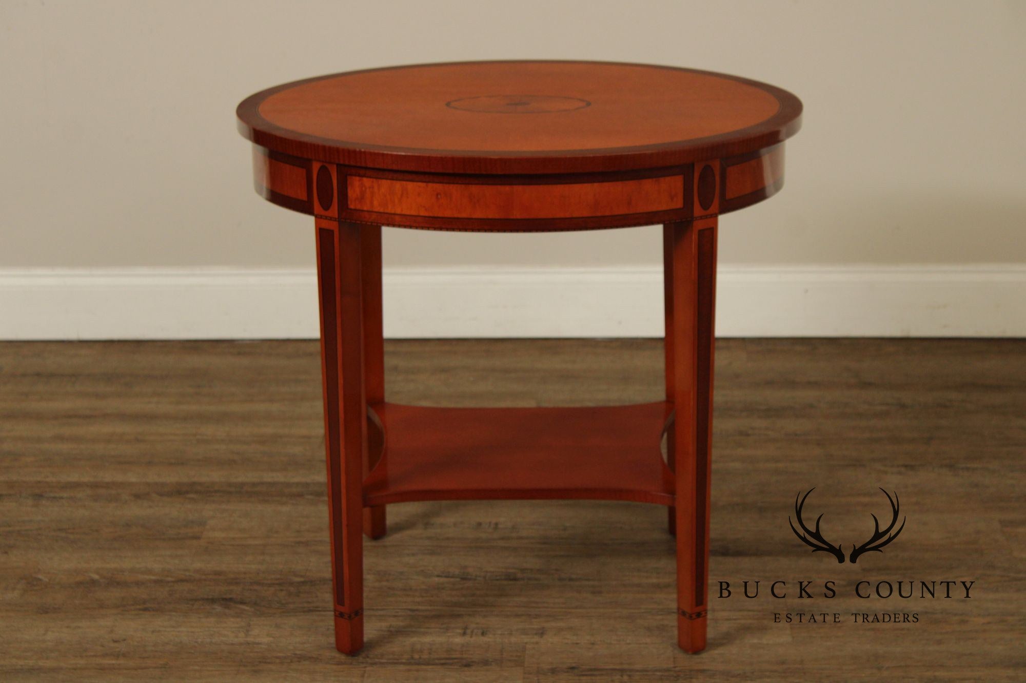 Kindel Federal Style Oval Inlaid End Table