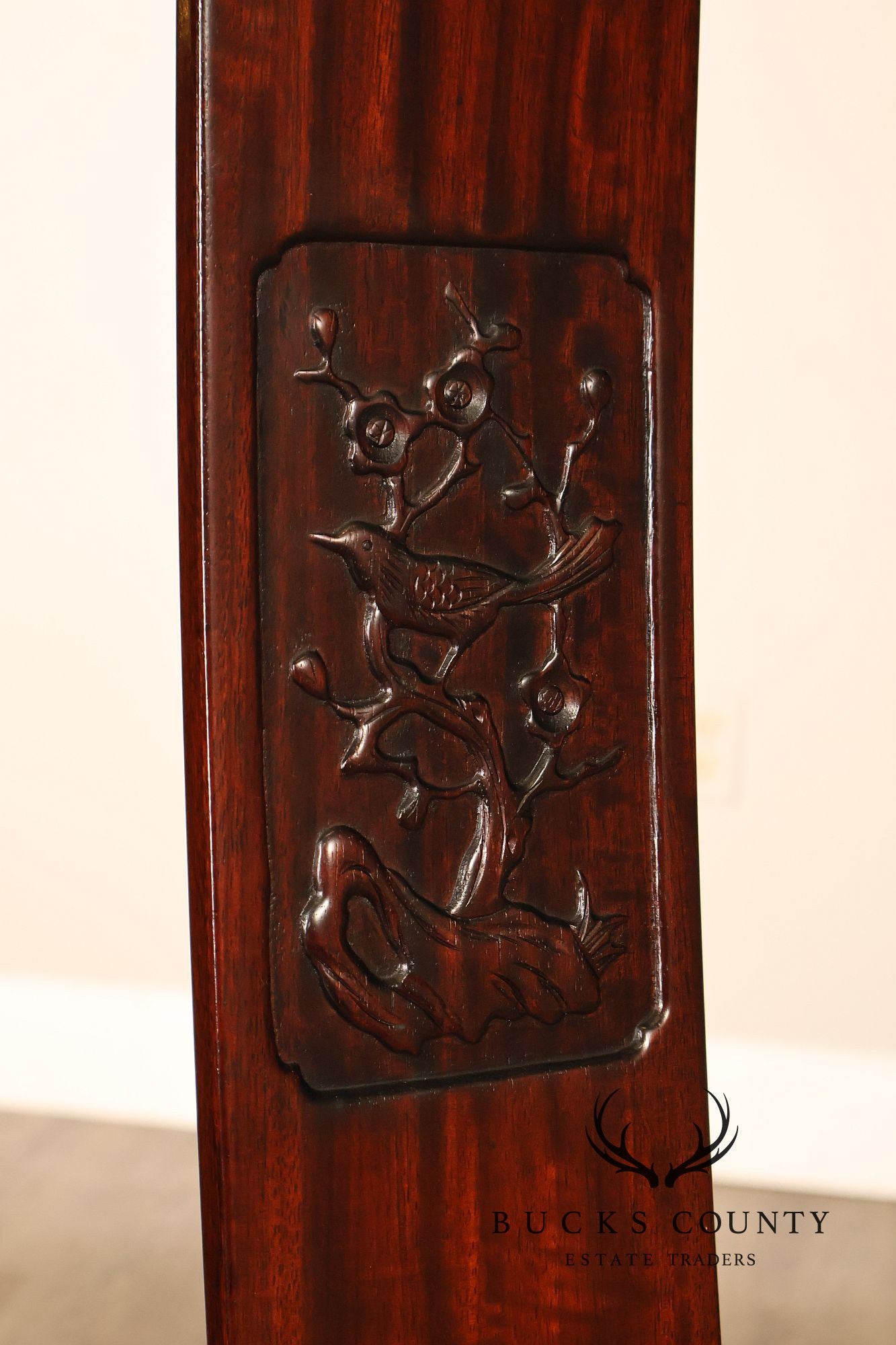 Chinese Style Set Of Eight Rosewood Dining Chairs With Carved Splats