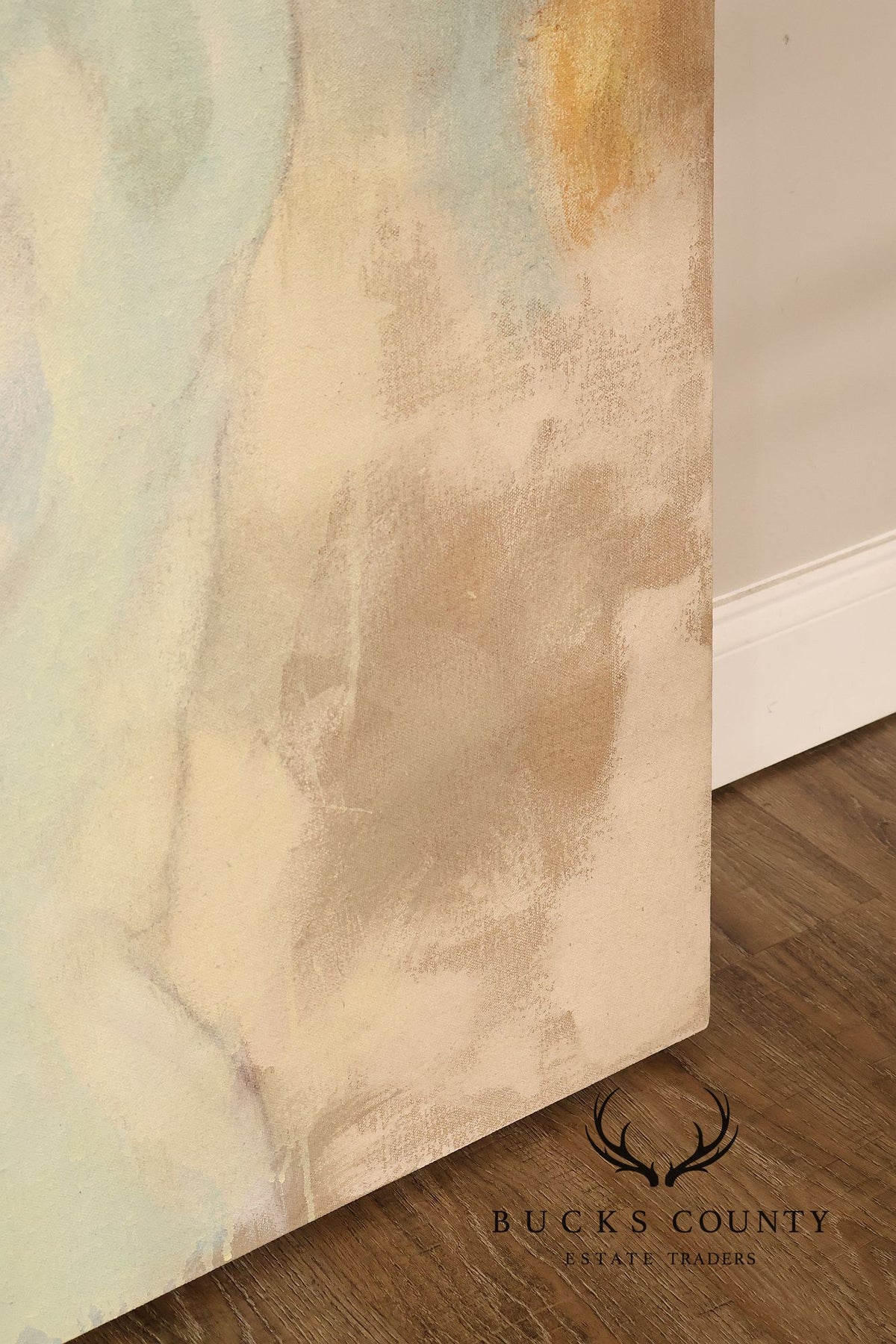 Large Modern Abstract Pastel Painting On Canvas By Paul C Wilson