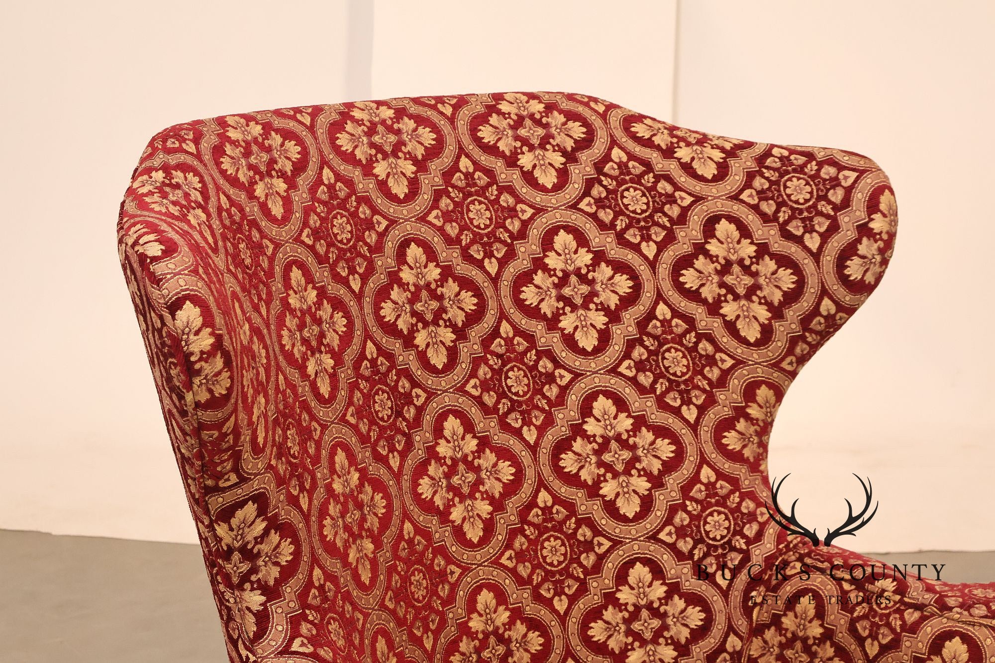 Smith & Watson Queen Anne Style Pair of Wing Chairs