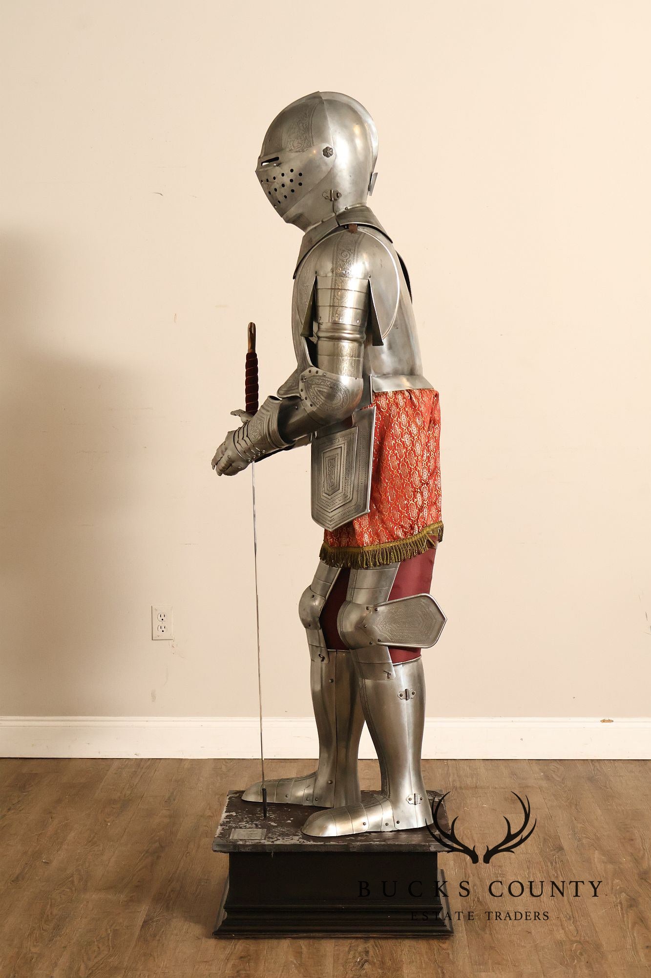Marto Toledo Spanish Engraved Full Suit of Armor with Sword