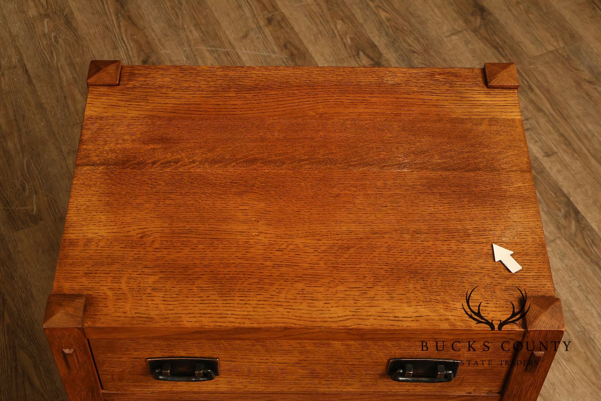 Stickley Mission Collection Pair Of Oak Chest Nightstands