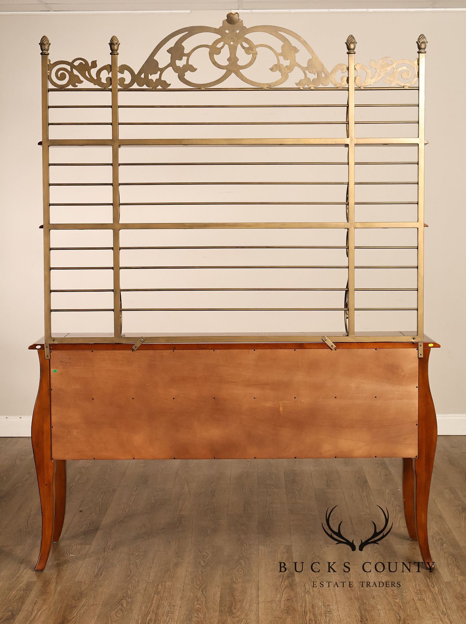 Drexel Heritage French Provincial Sideboard With Metal Scroll Baker's Rack
