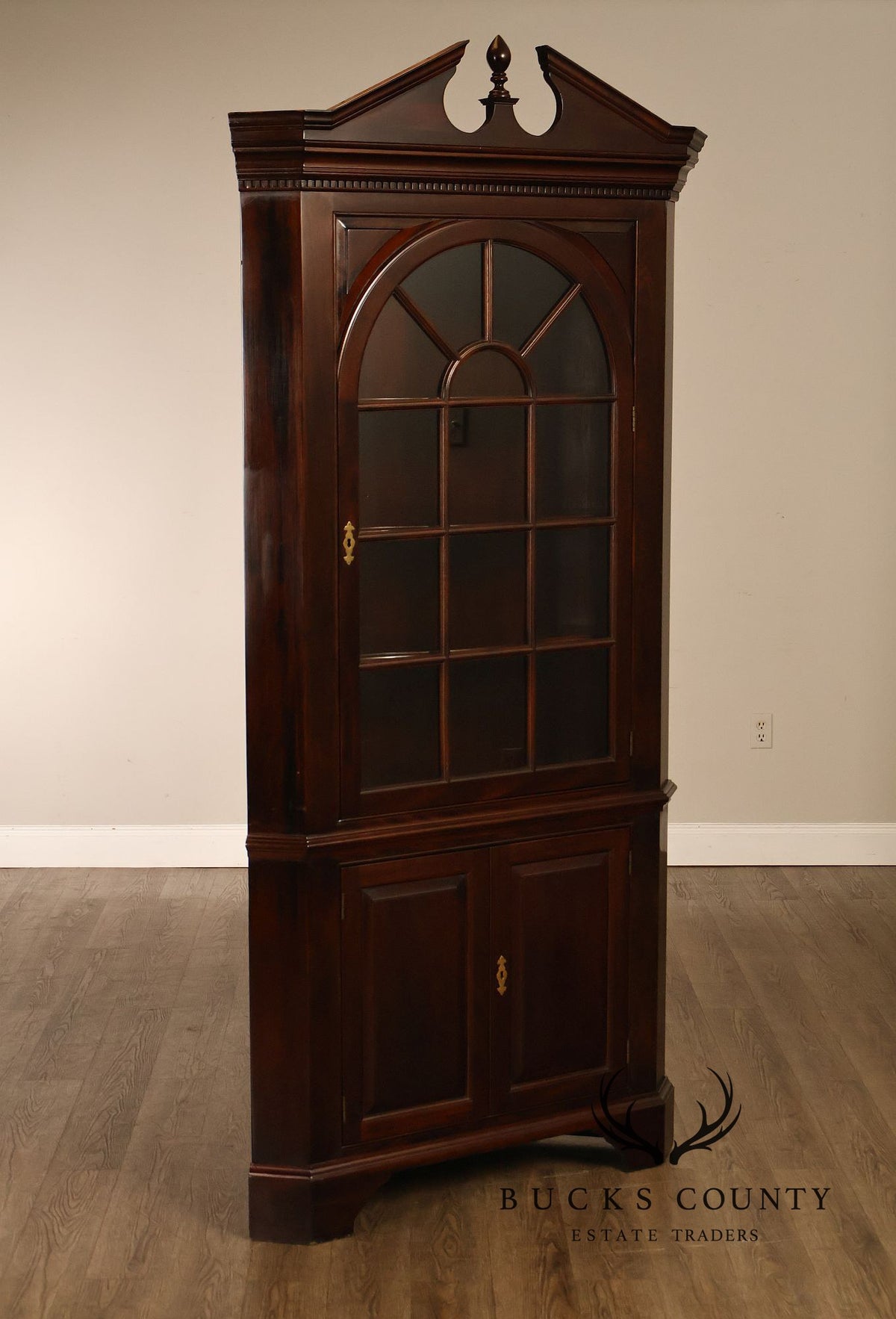 Stickley Federal Style Mahogany Corner Cabinet