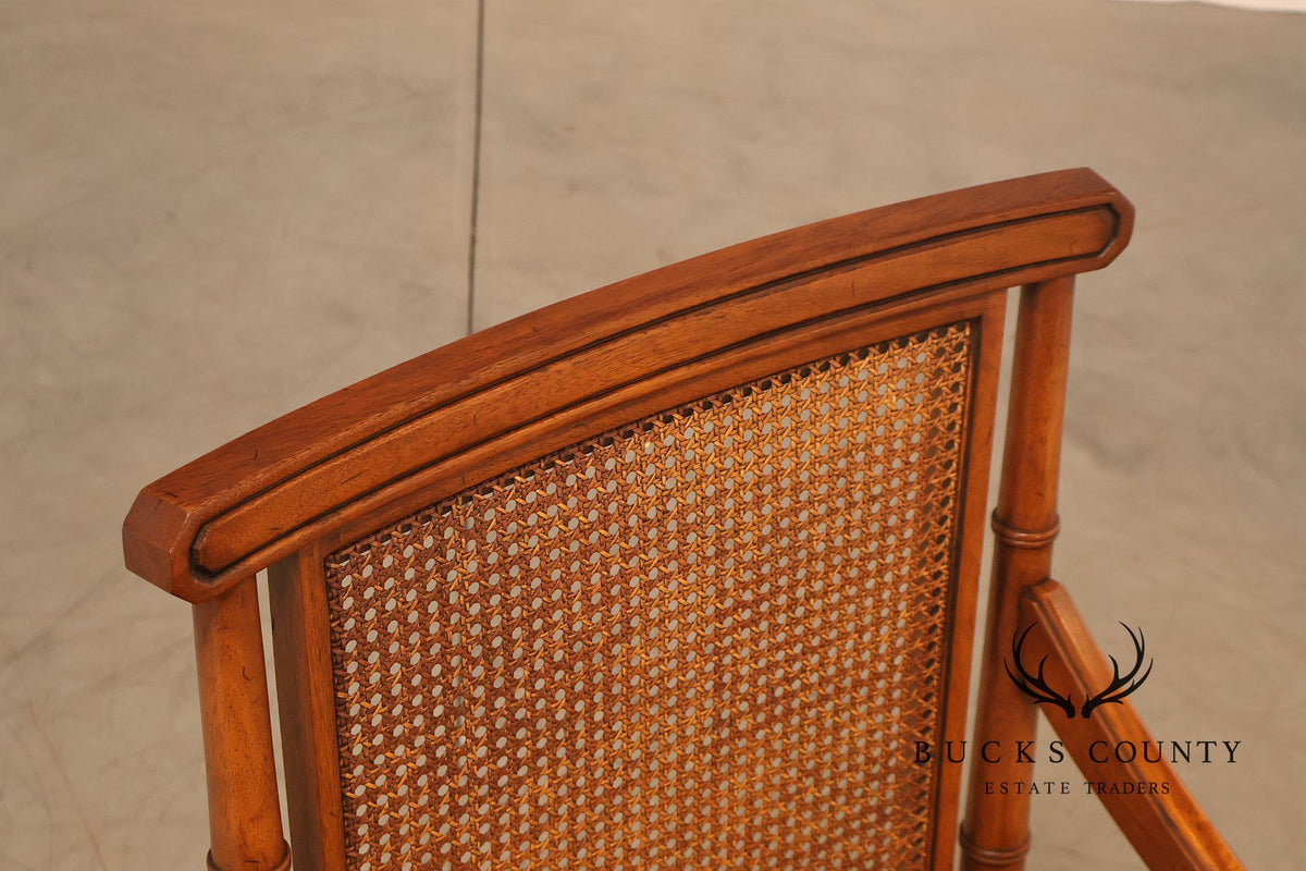 Mid Century Set of Four Cane Back Armchairs