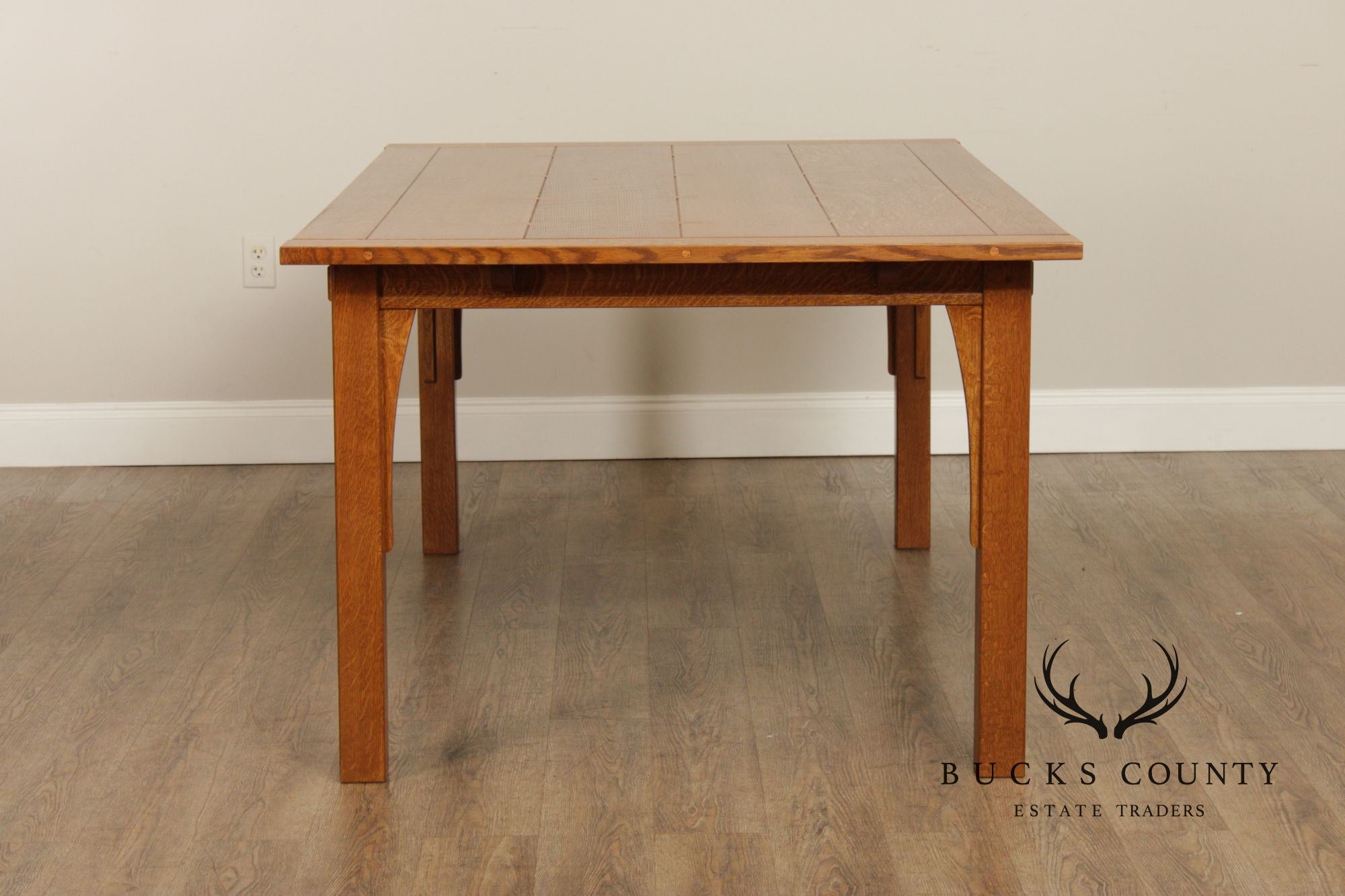 Stickley Mission Collection Oak Butterfly Top Expandable Dining Table