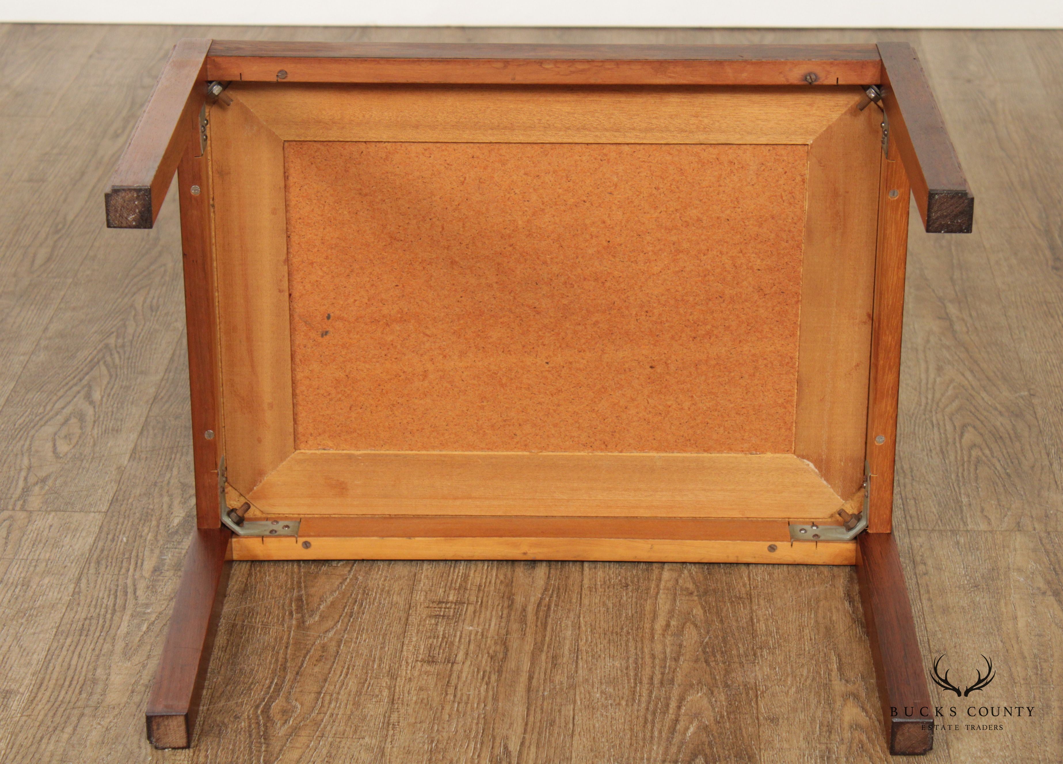 Danish Modern Tile Top Rosewood Side Table