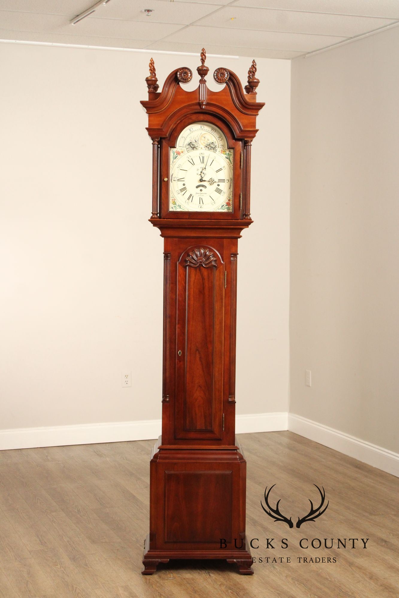 Sligh John Goddard Cherry Newport Grandfather Clock