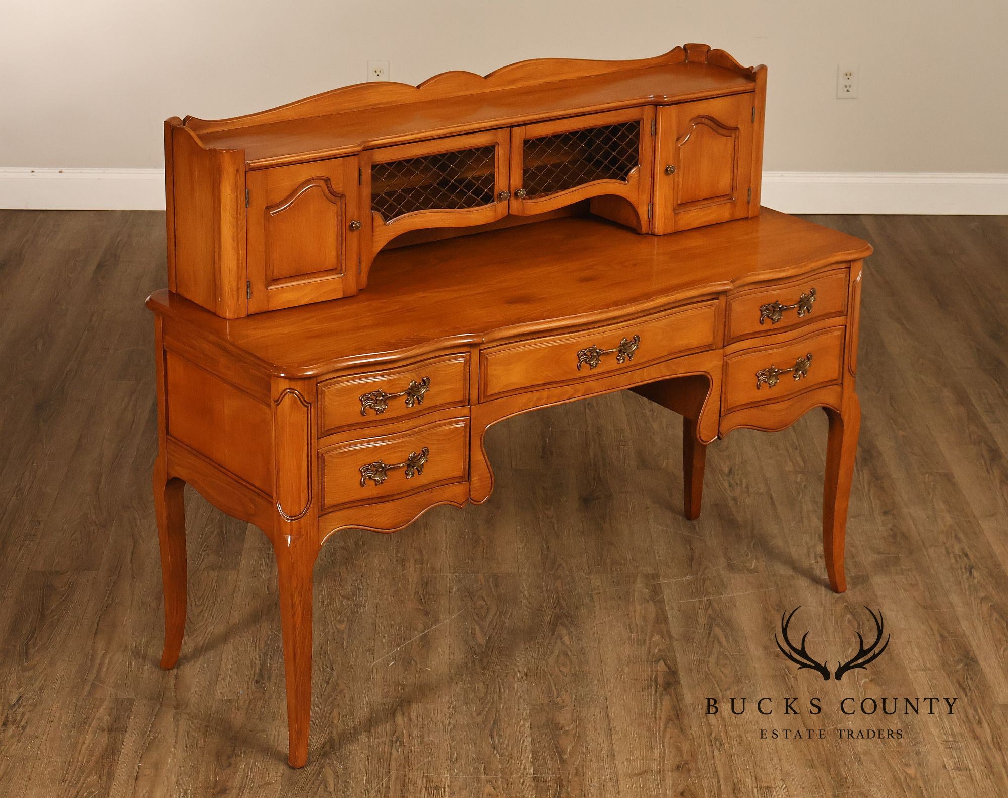 Davis Cabinet Company French Provincial Style Desk With Hutch And Chair