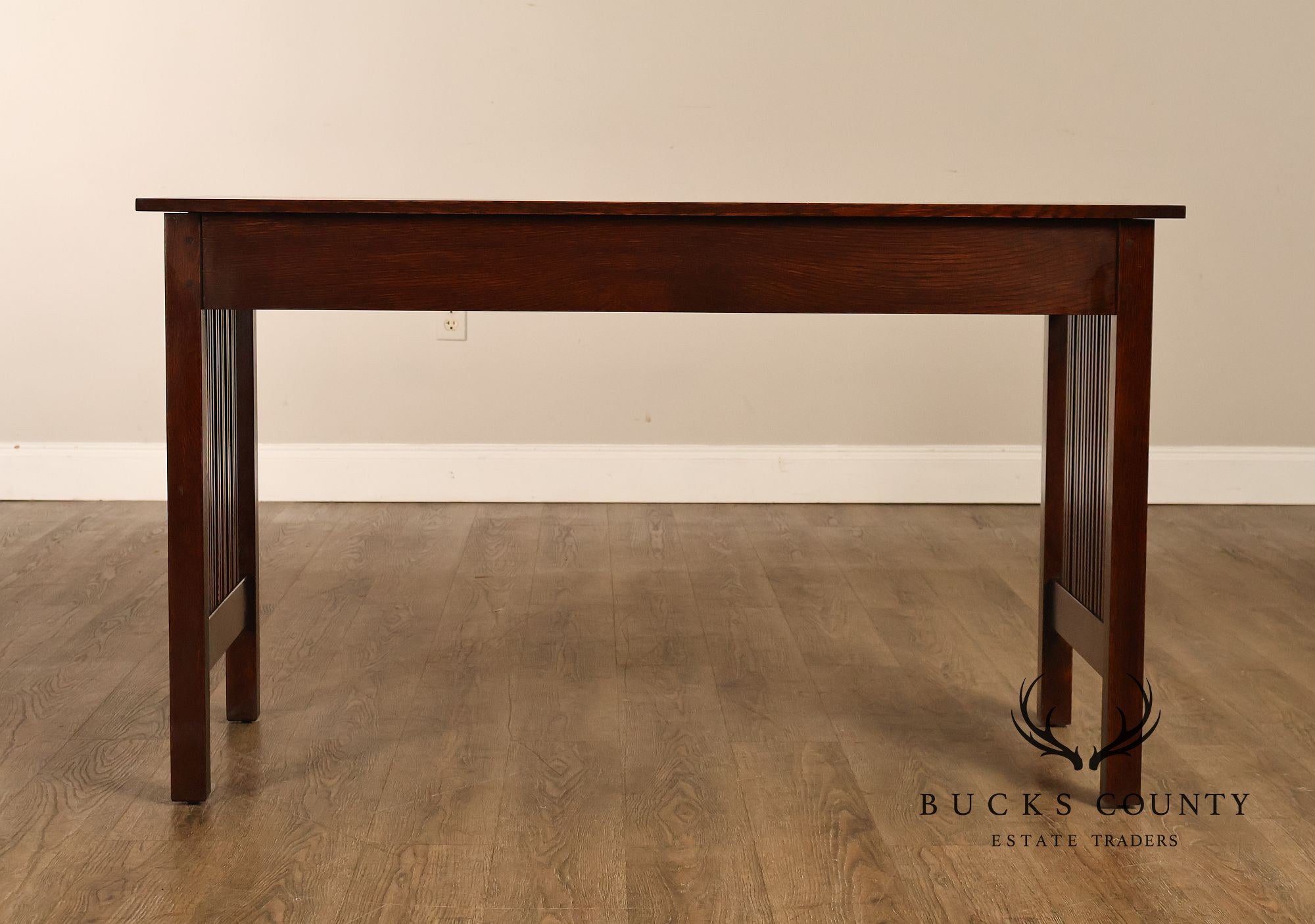 Stickley Mission Collection Oak Spindle Library Desk