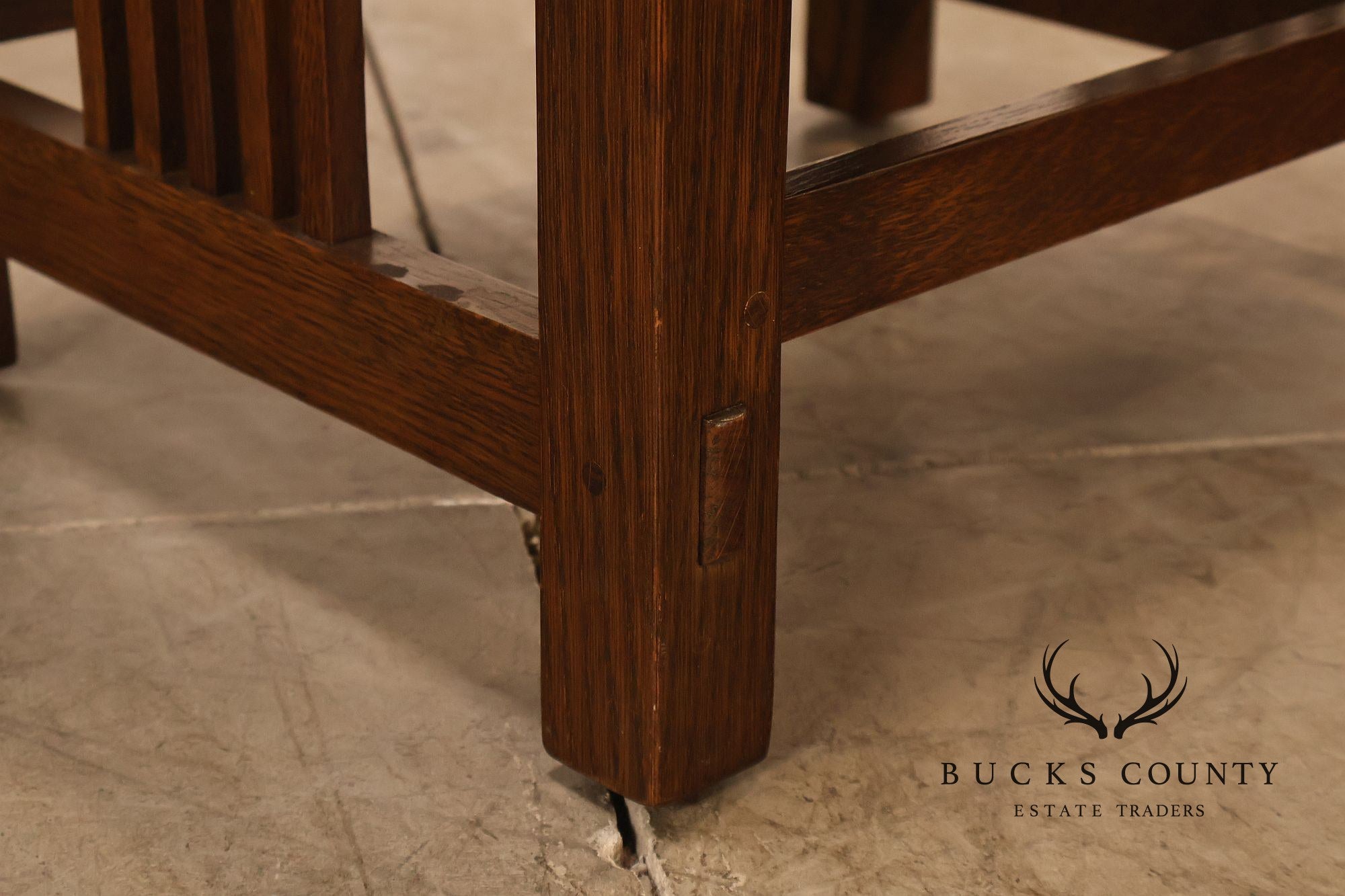 Stickley Mission Collection Oak Spindle Footstool
