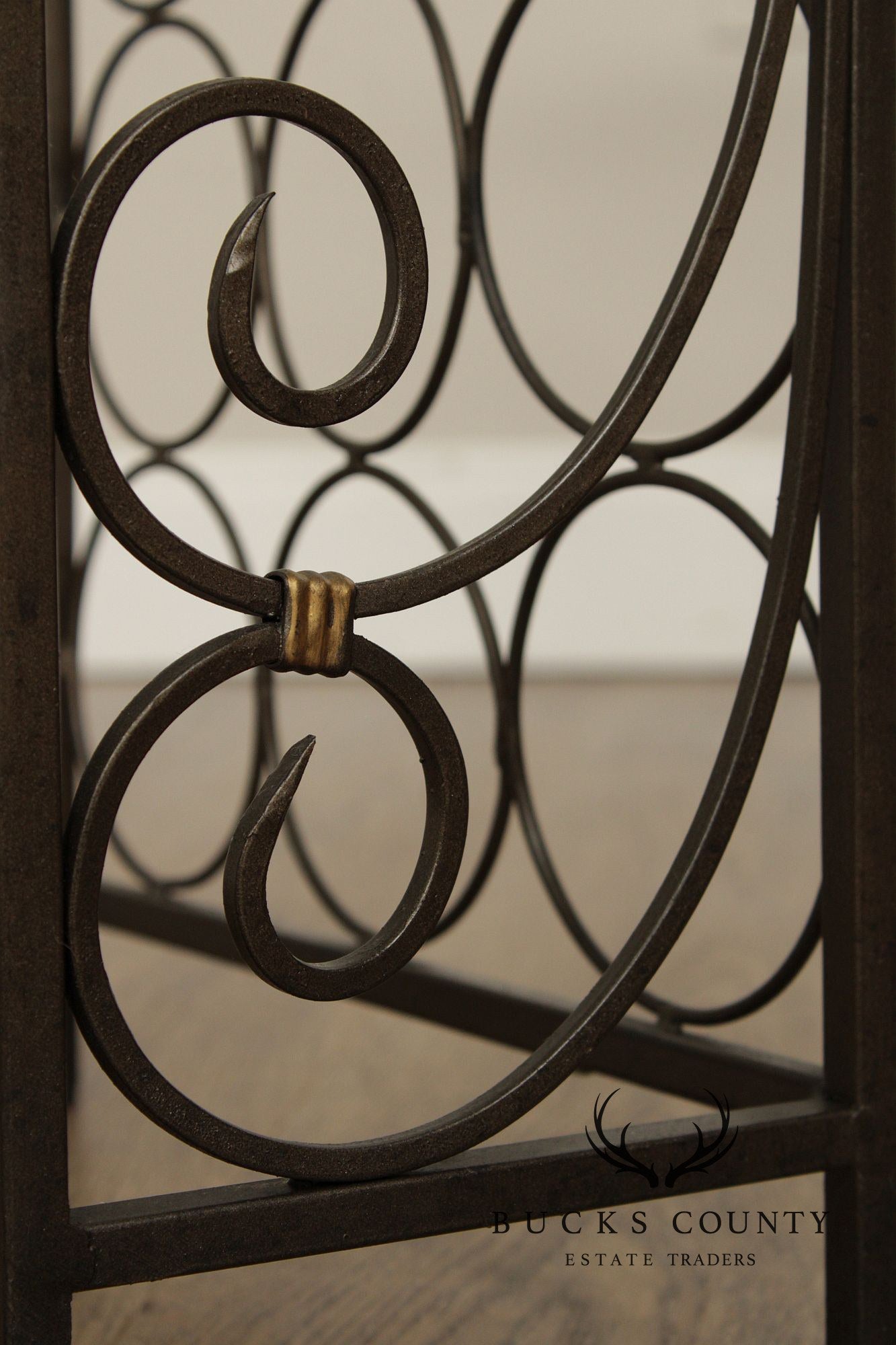 Arched 20-Bottle Iron Wine Rack