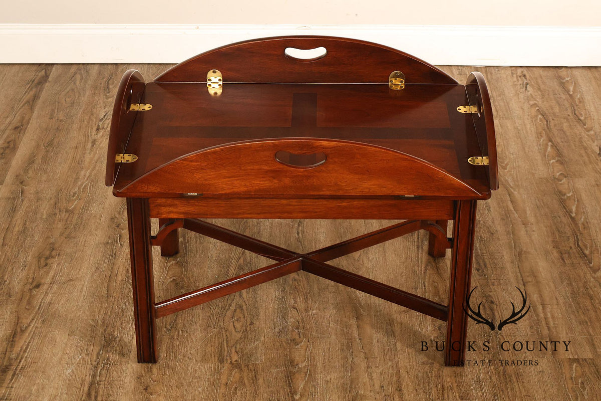 Chippendale Style Mahogany Butler's Tray Coffee Table