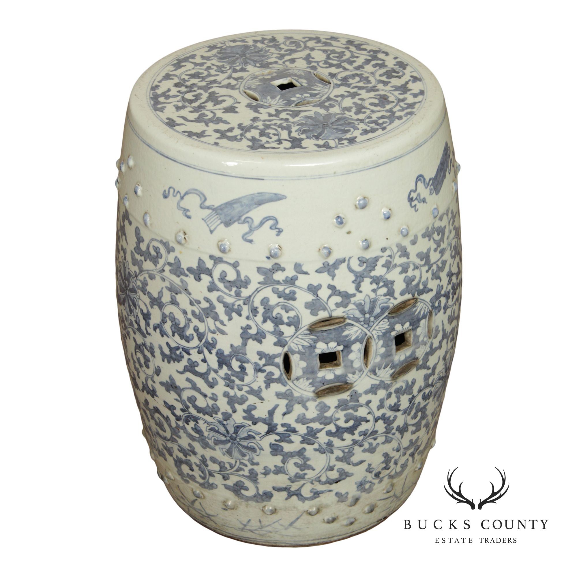 Chinese Blue and White Porcelain Garden Seat
