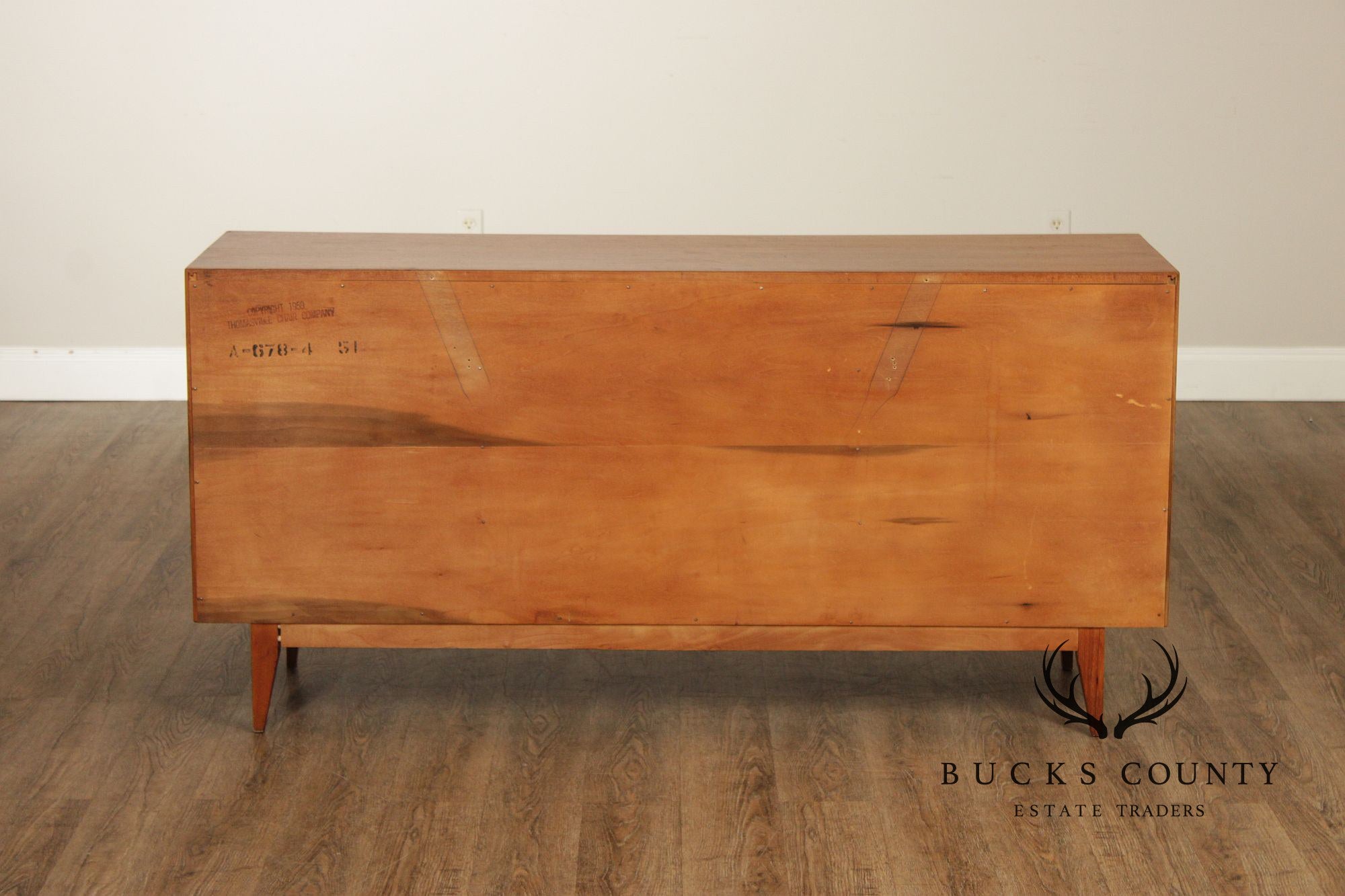 Thomasville Motif Mid-Century Modern Walnut Triple Dresser