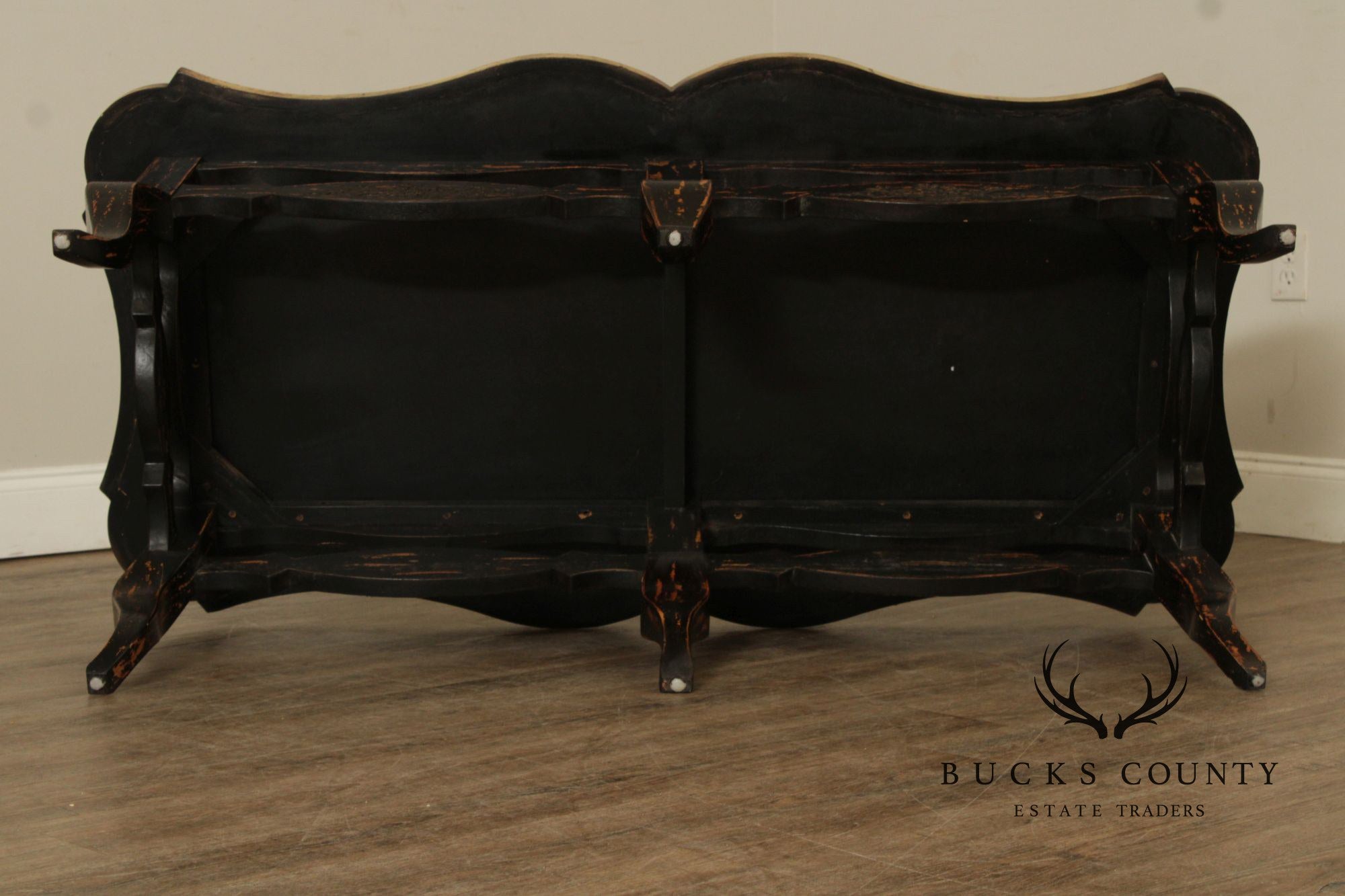 French Country Style Distressed Coffee Table