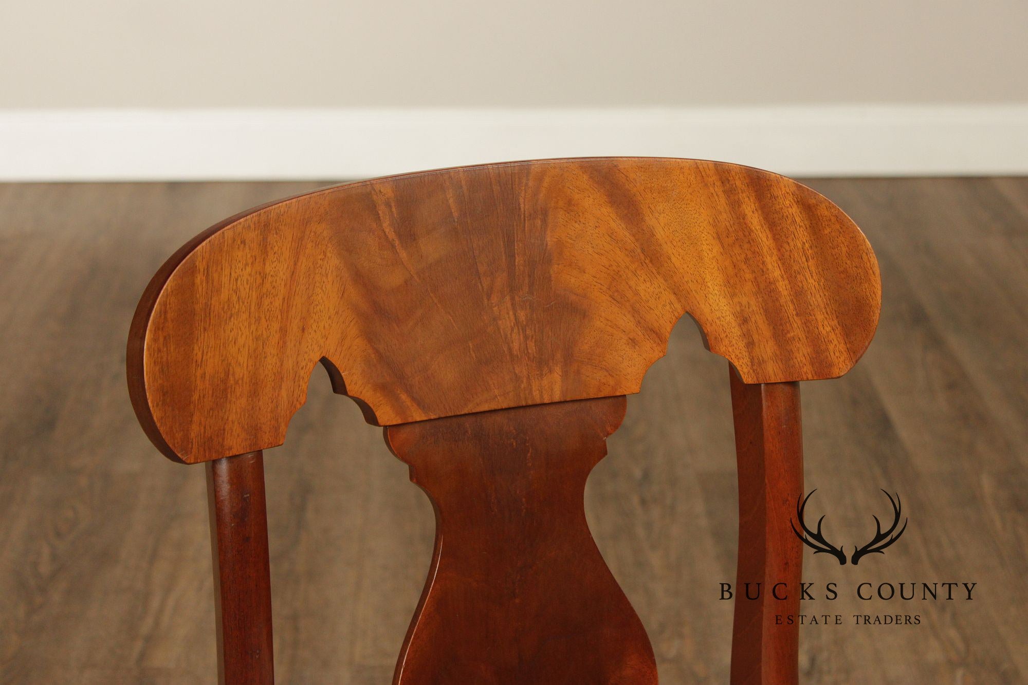 Biggs Furniture Empire Style Set of Eight Mahogany Dining Chairs