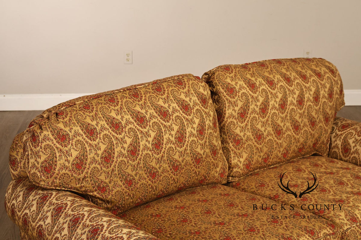 Traditional Paisley Upholstered Settee
