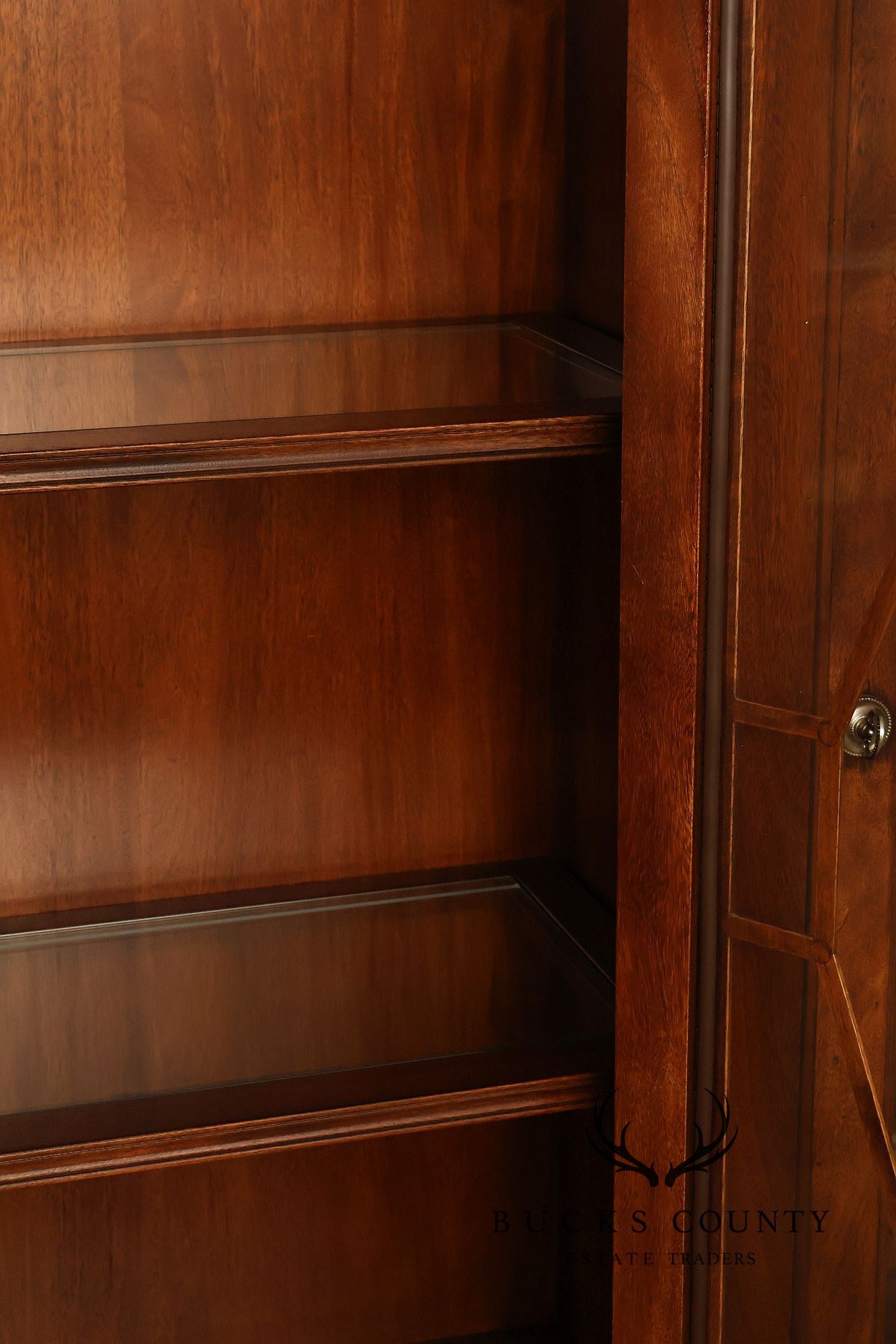 Ethan Allen Newport Collection Mahogany Four Door Breakfront China Cabinet