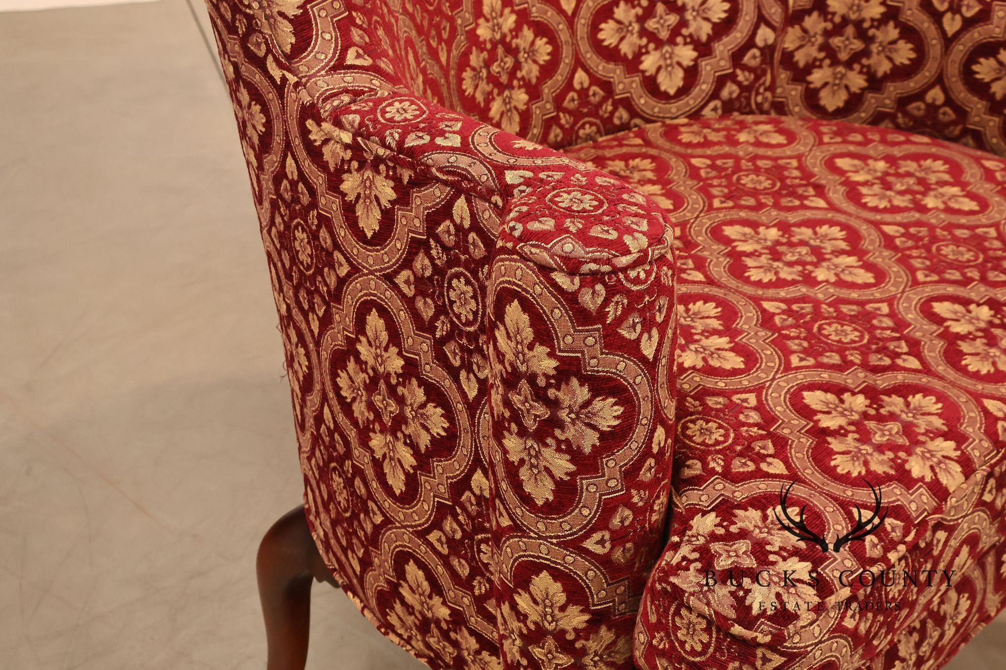 Smith & Watson Queen Anne Style Pair of Wing Chairs