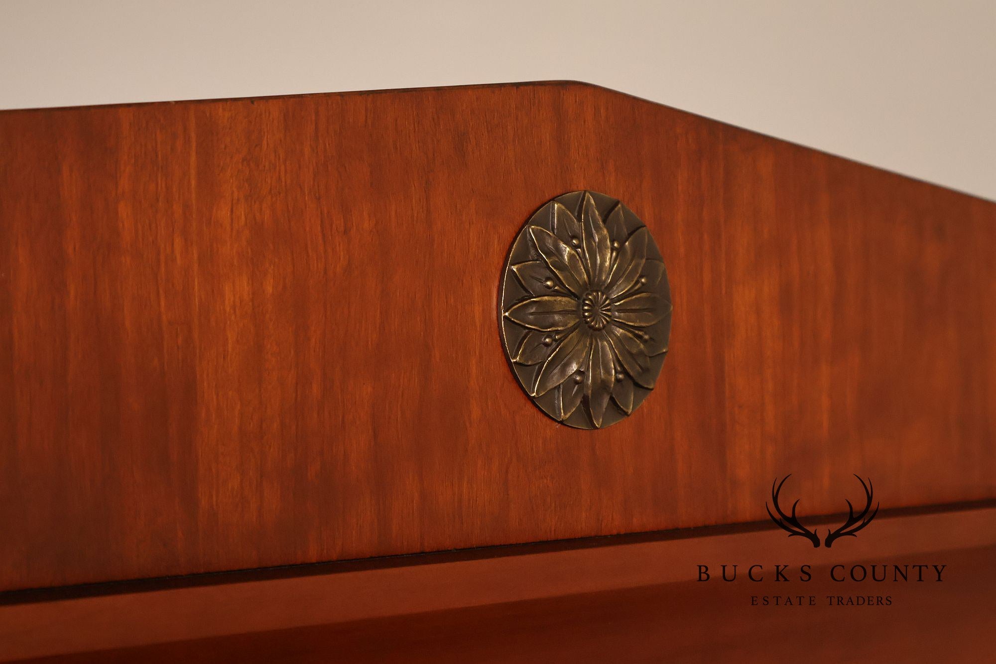 Ethan Allen Medallion Collection Cherry Lighted China Cabinet