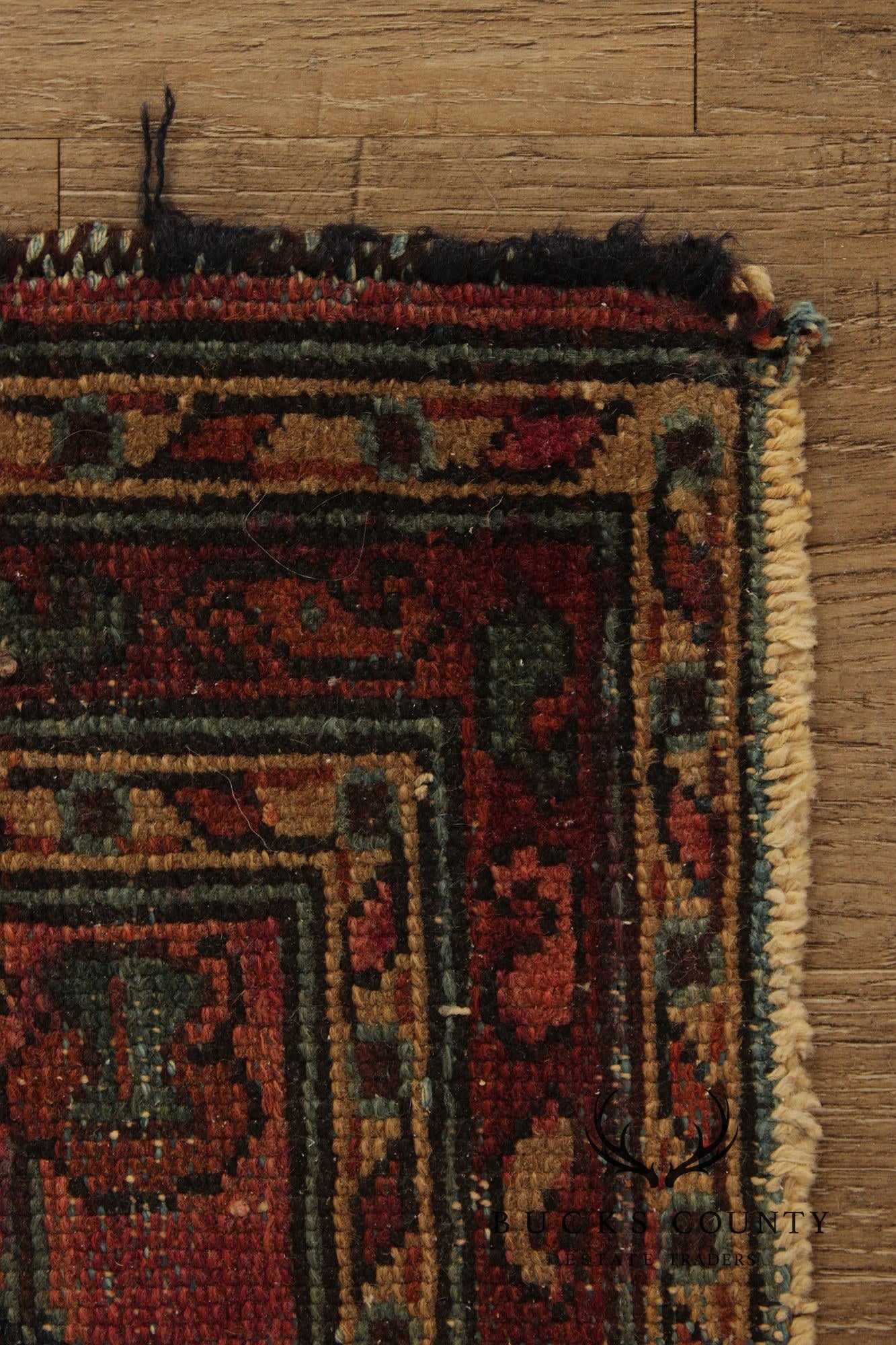 Persian Mahal Style Distressed Wool Scatter Rug