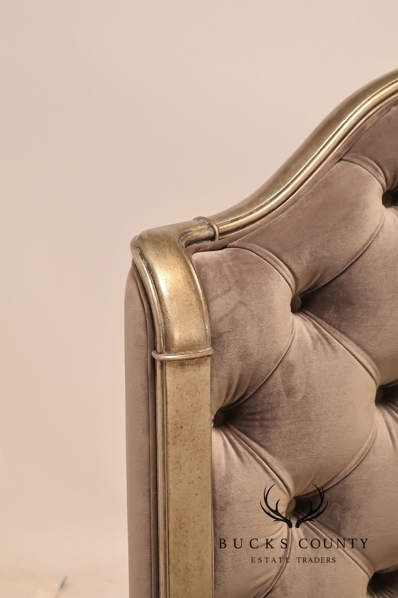 Elegant Queen Bed Featuring a Deep Tufted Upholstered Head and Footboard