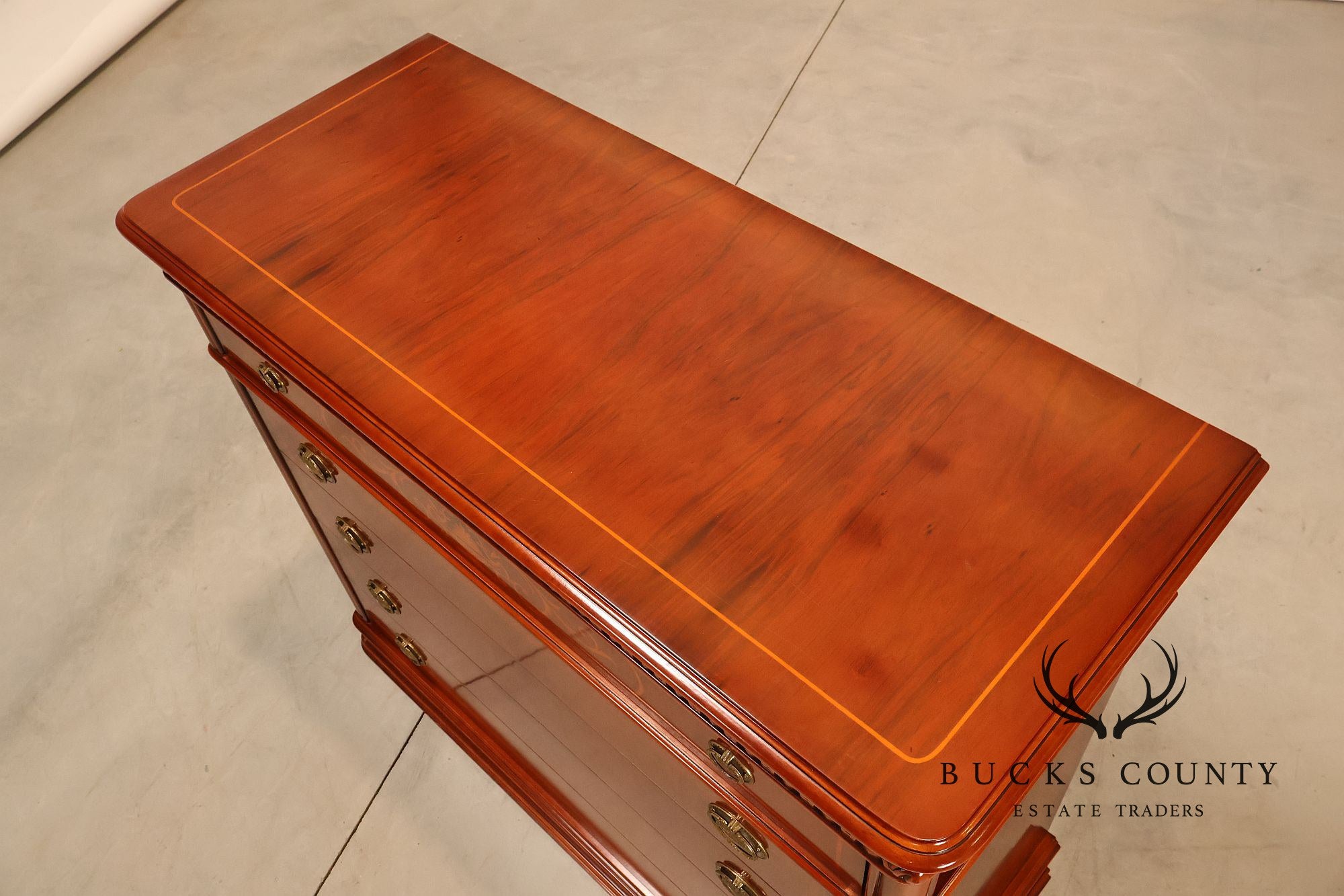 Edwardian Style Inlaid Mahogany Chest of Drawers