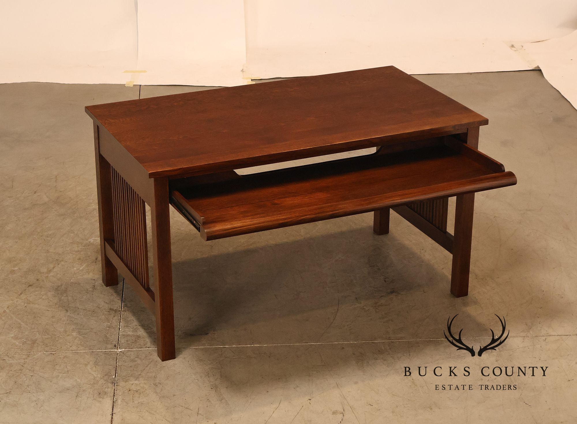 Stickley Mission Collection Oak Spindle Writing Desk