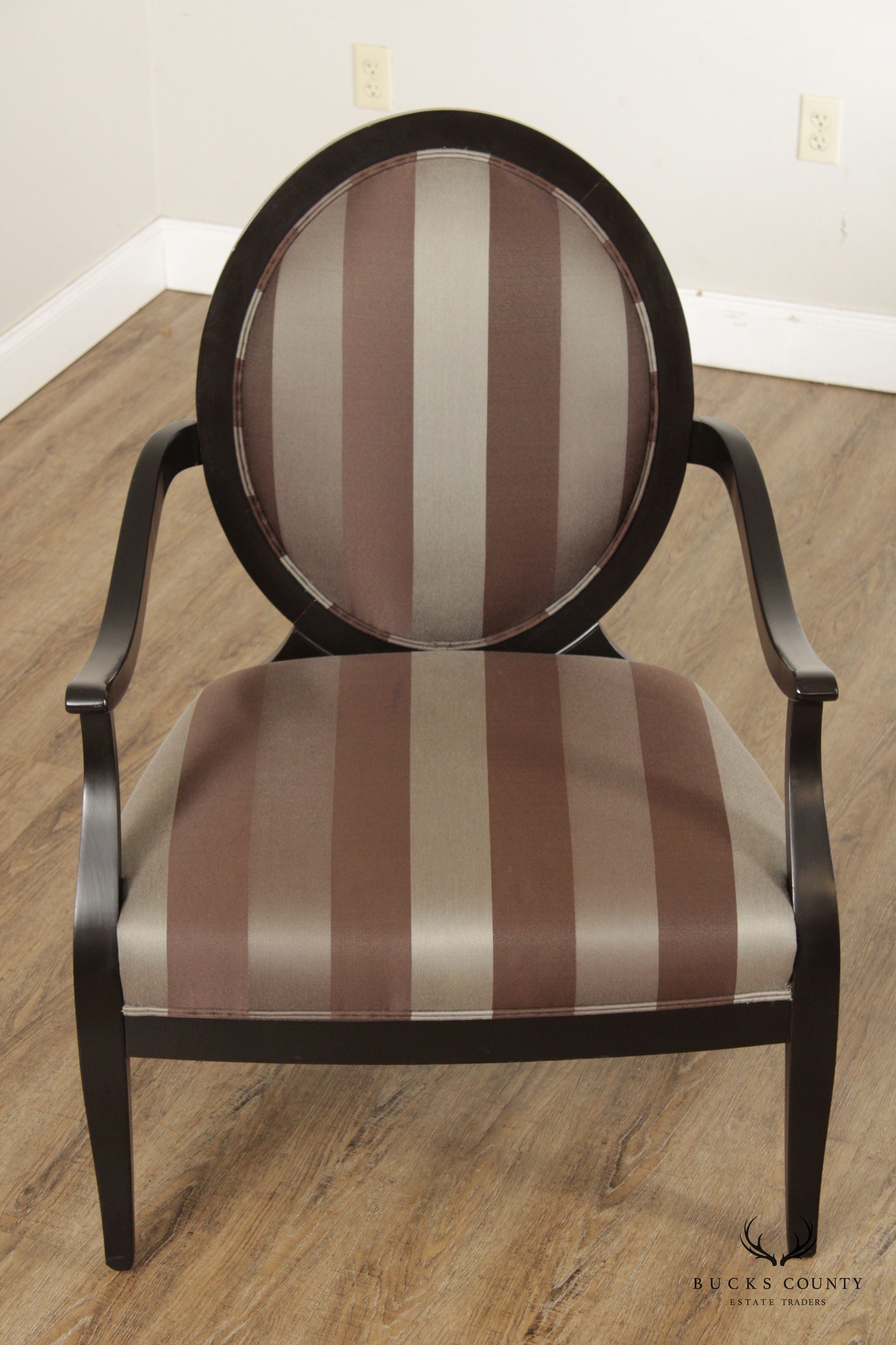 Regency Style Custom Upholstered Arm Chair