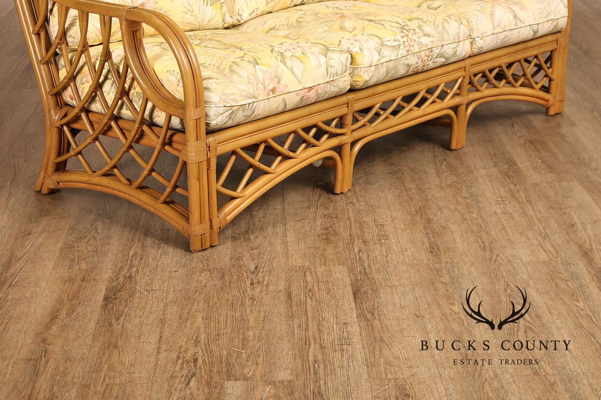 TradeWinds Rattan Sofa With Upholstered Cushions